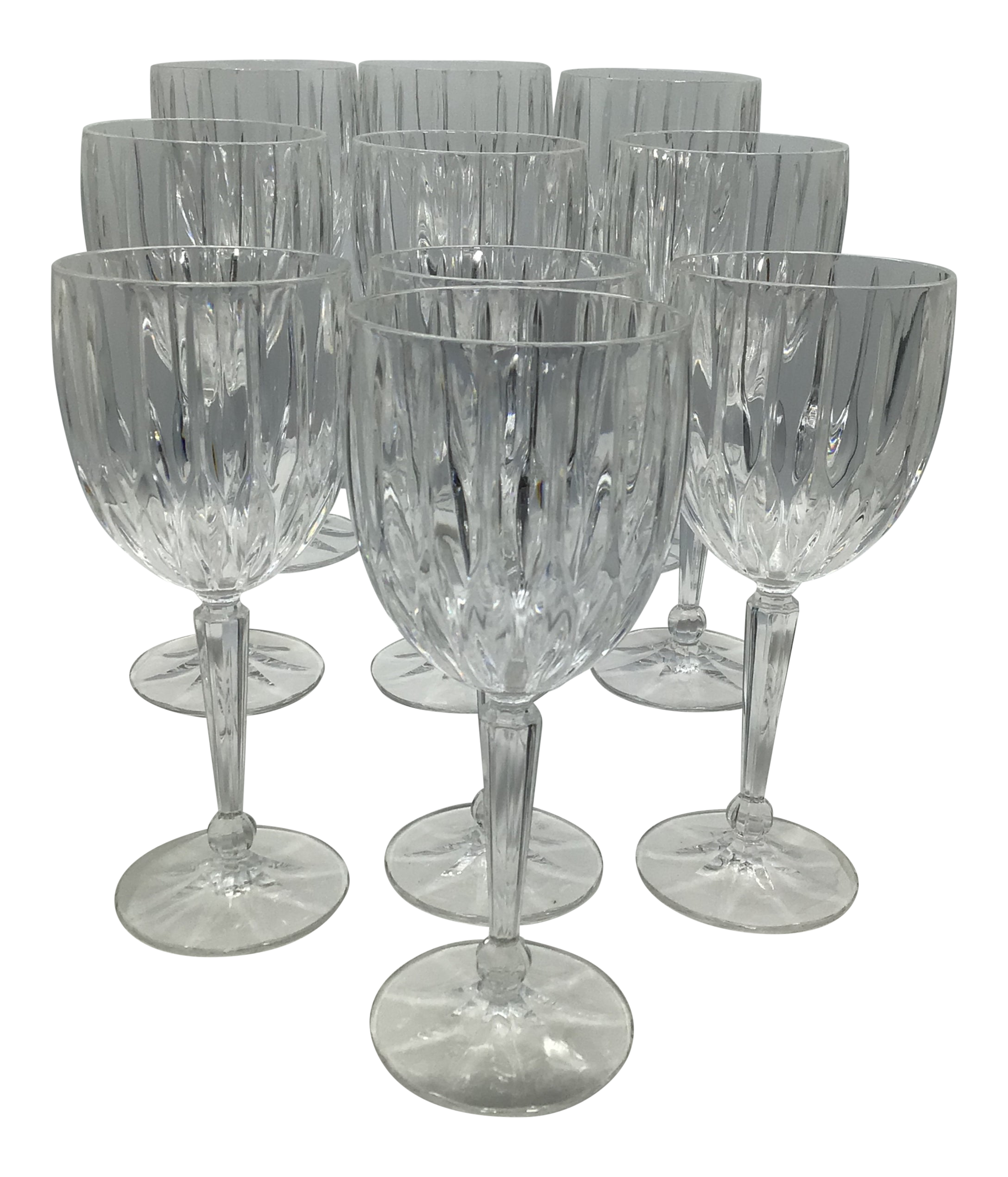 Mikasa Crystal 8 inch Cut Stemmed Cordial Glasses