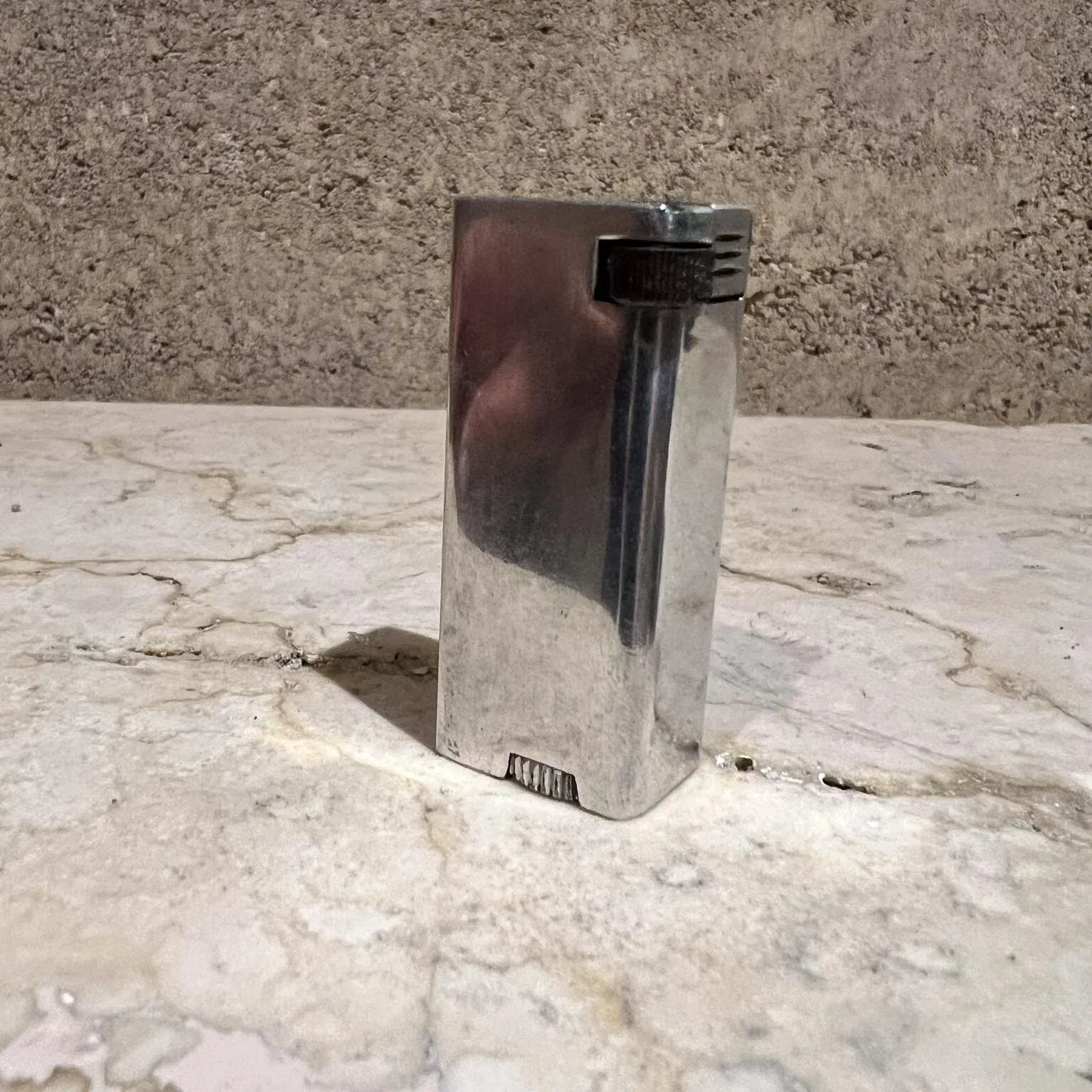 1940s cigarette lighter 1940s Art Deco Cigarette Lighter Aluminum Block Lift Arm