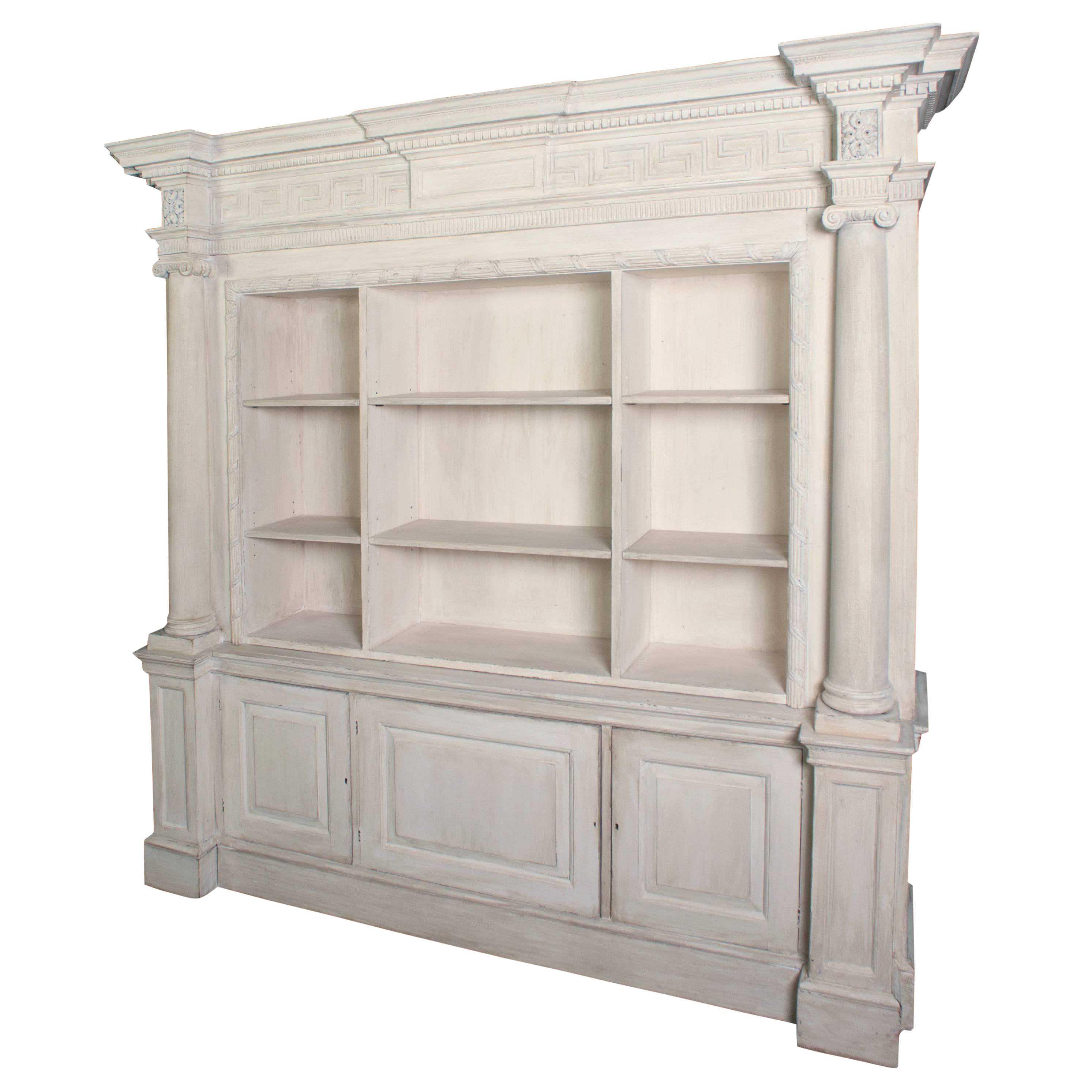 Cream Wood Bookcase House Elements Design