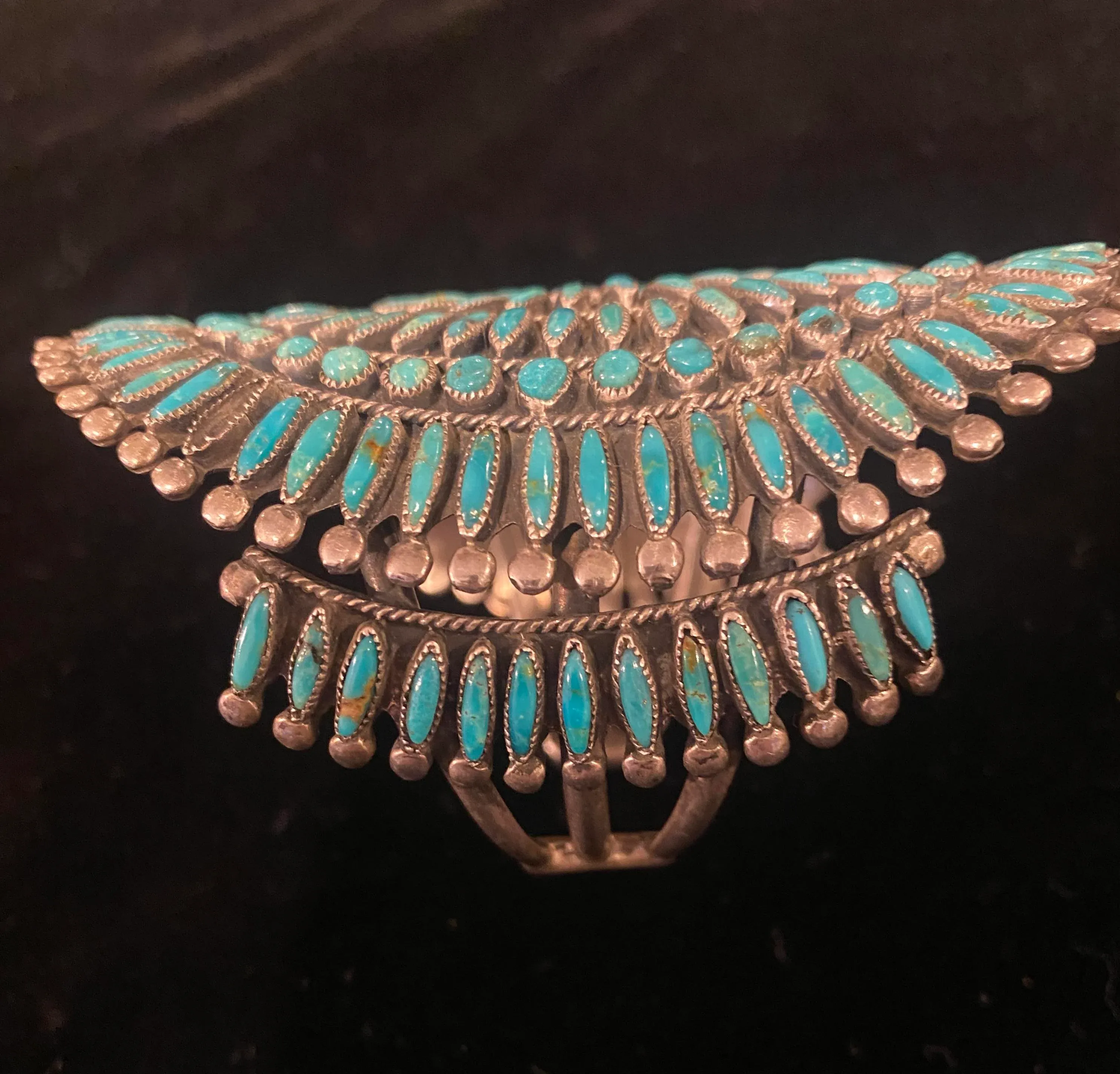 Mid 20th Century Large Vintage Navajo Turquoise Victor Moses Begay