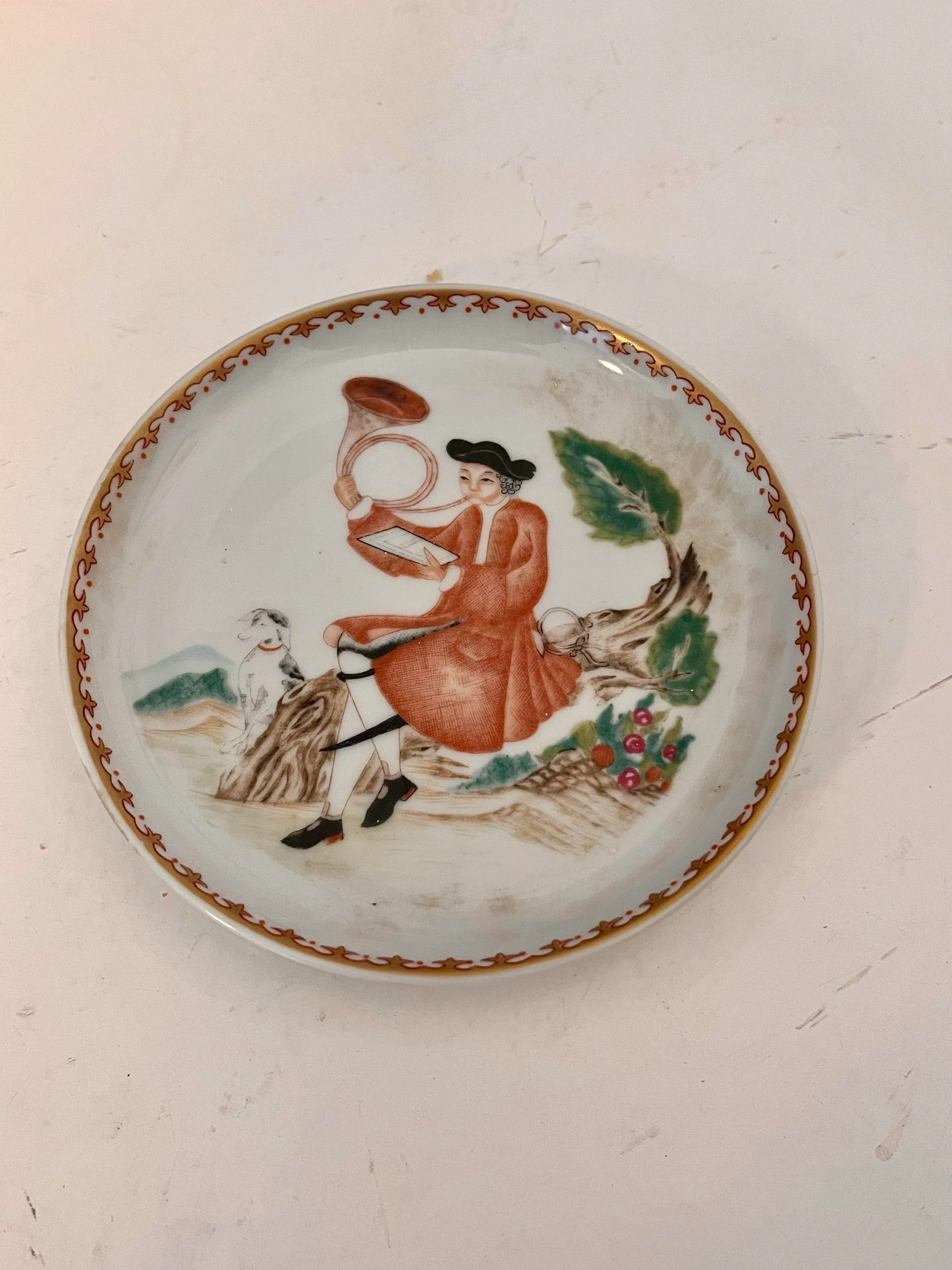 Vintage Mottahedeh Porcelain Alegre Lidded Cigarette Box