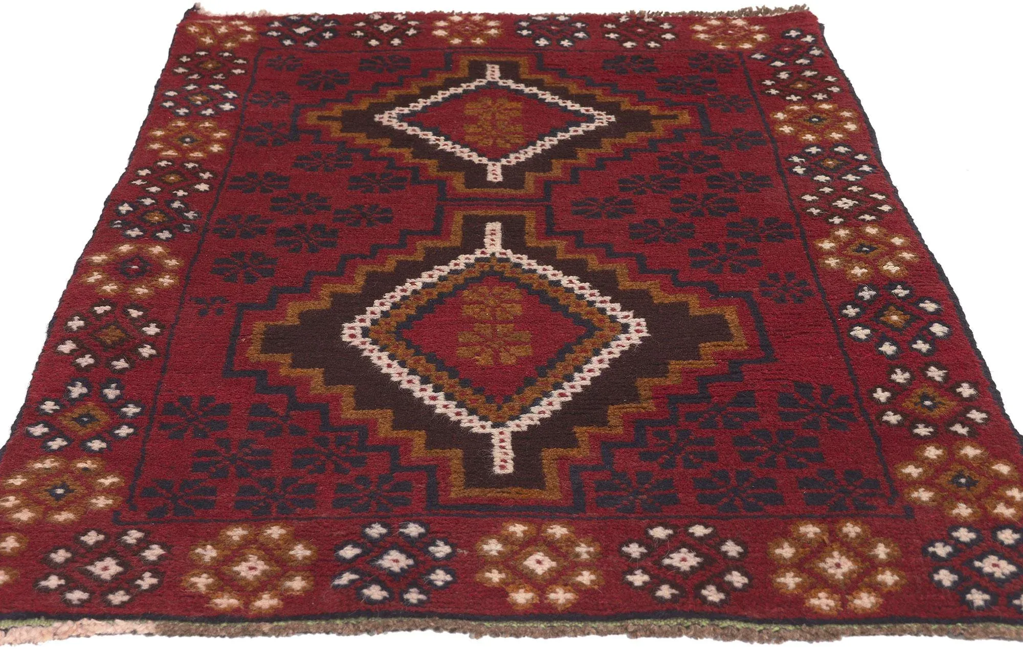 ラグ・カーペット Afghan baluch small rug Mid 20th Century Vintage Afghan Baluch Rug, 02'09 X 04'07