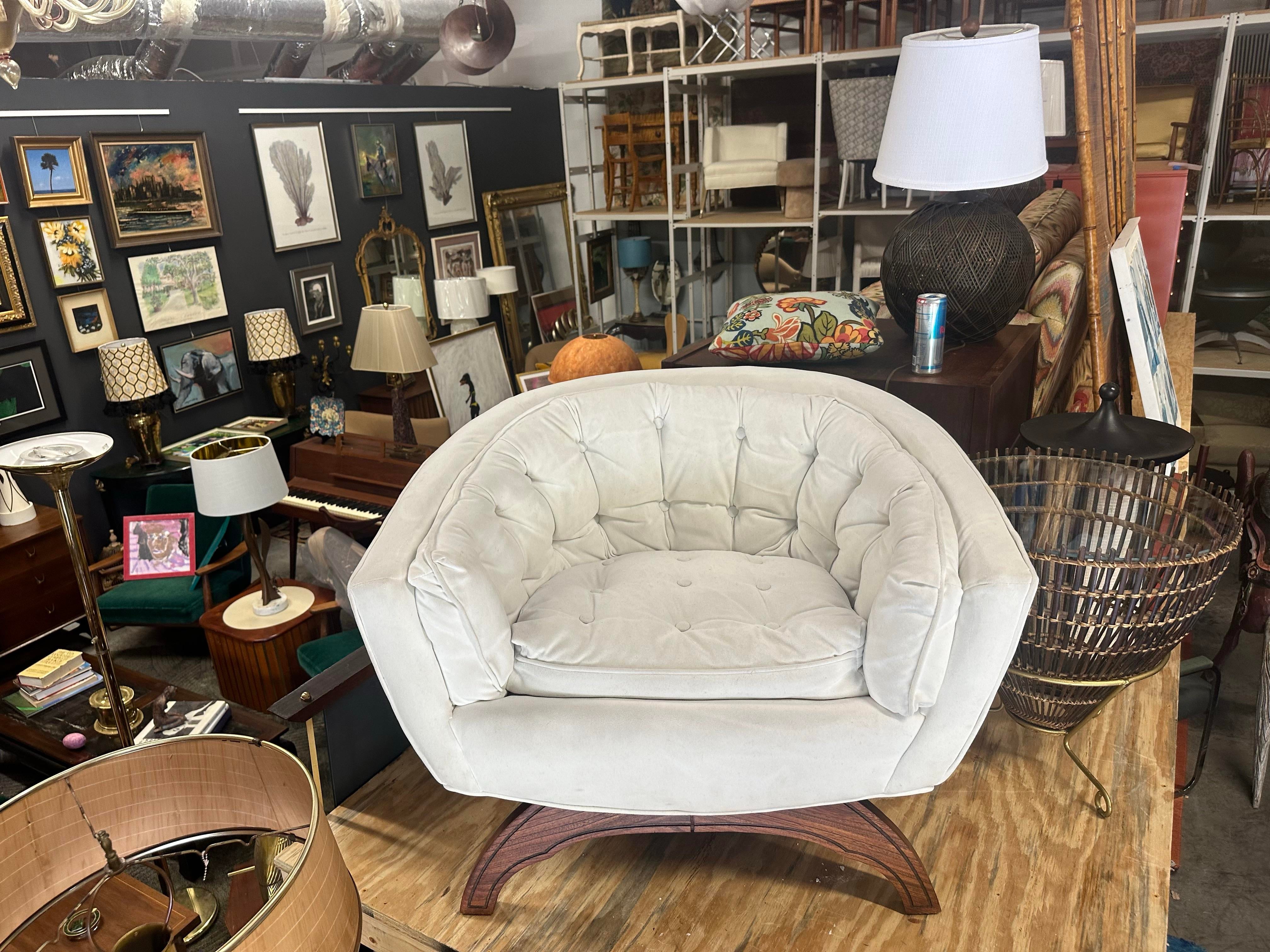 1950s Mid Century Adrian Pearsall Kroehler Style Barrel Chair