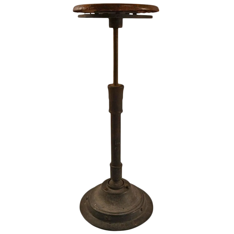 Industrial Swivel Adjustable Stool | Chairish