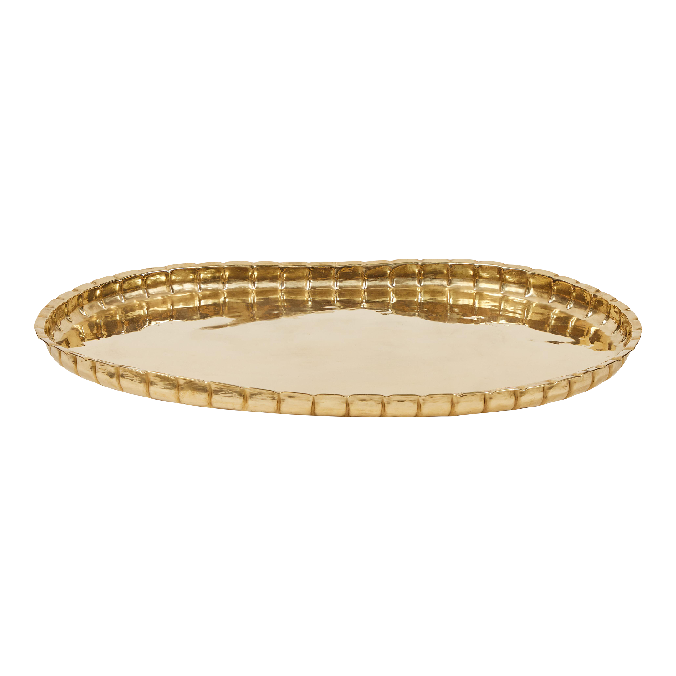 Large Vintage Oval Brass Tray Chairish