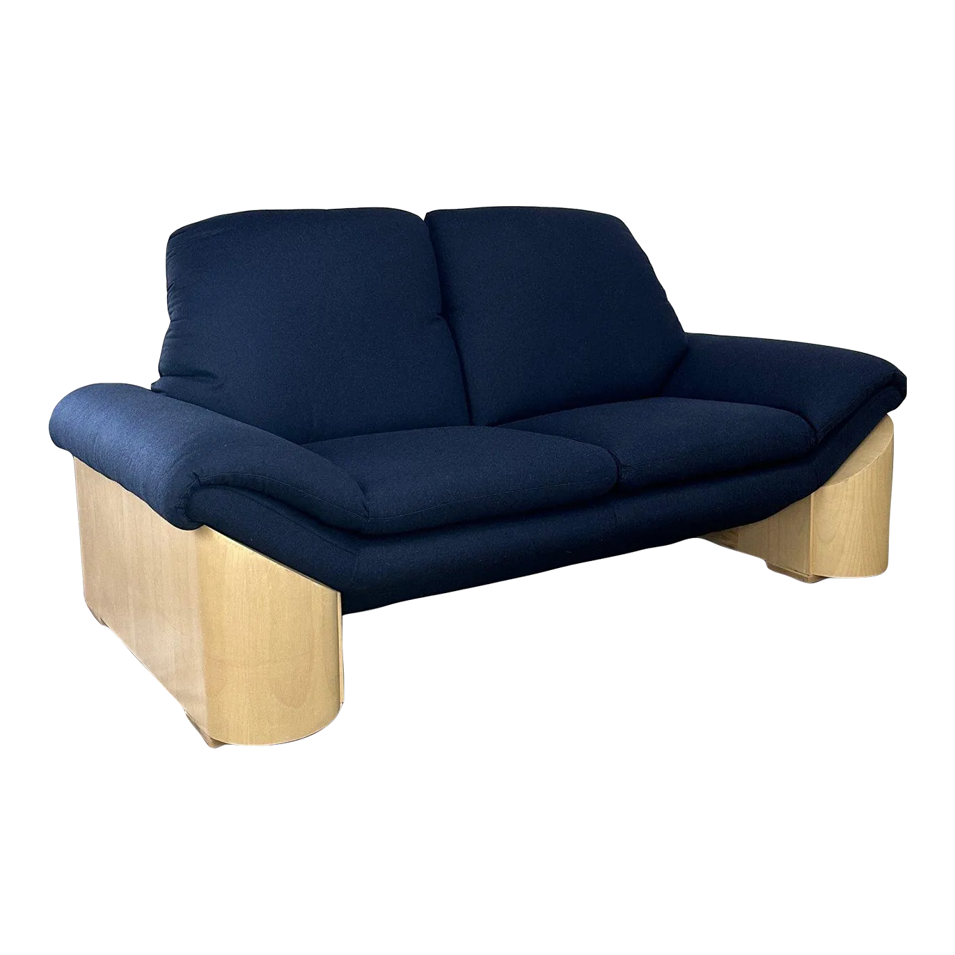 Italian Sofa With Chunky Maple Legs