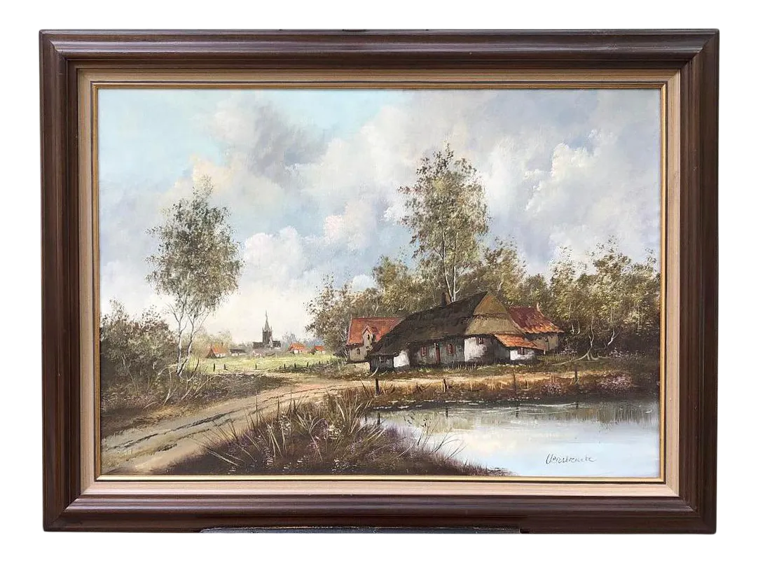 Vintage Framed Oil Painting on Canvas Chairish