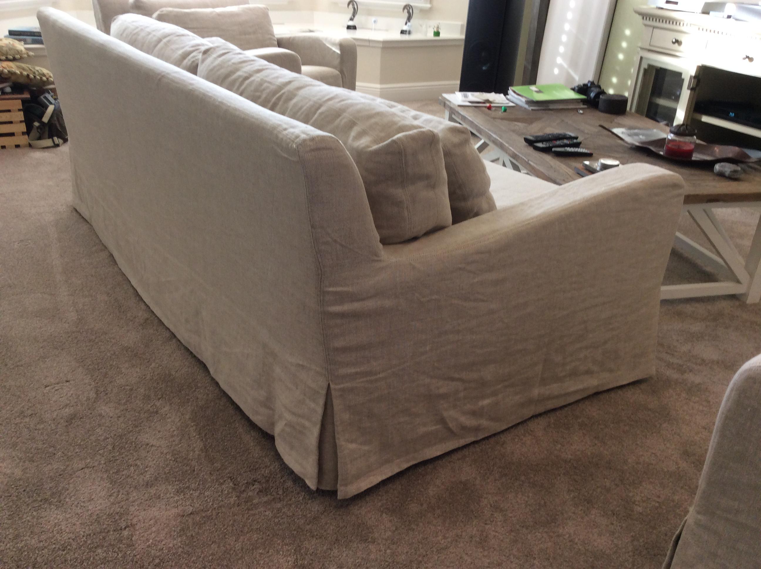 Restoration Hardware Linen Sofa atelieryuwa.ciao.jp