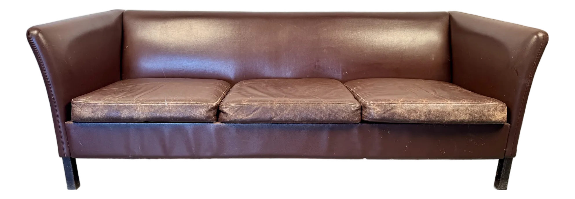 Mid 20th Century Vintage Leather Couch