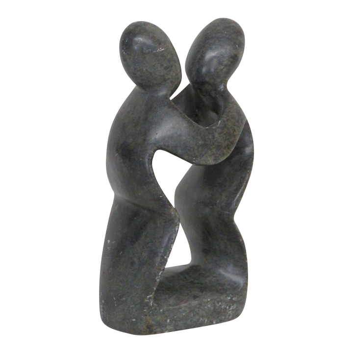 Dancing Embracing Couple Figurine Shona Stone Abstract Sculpture Chairish