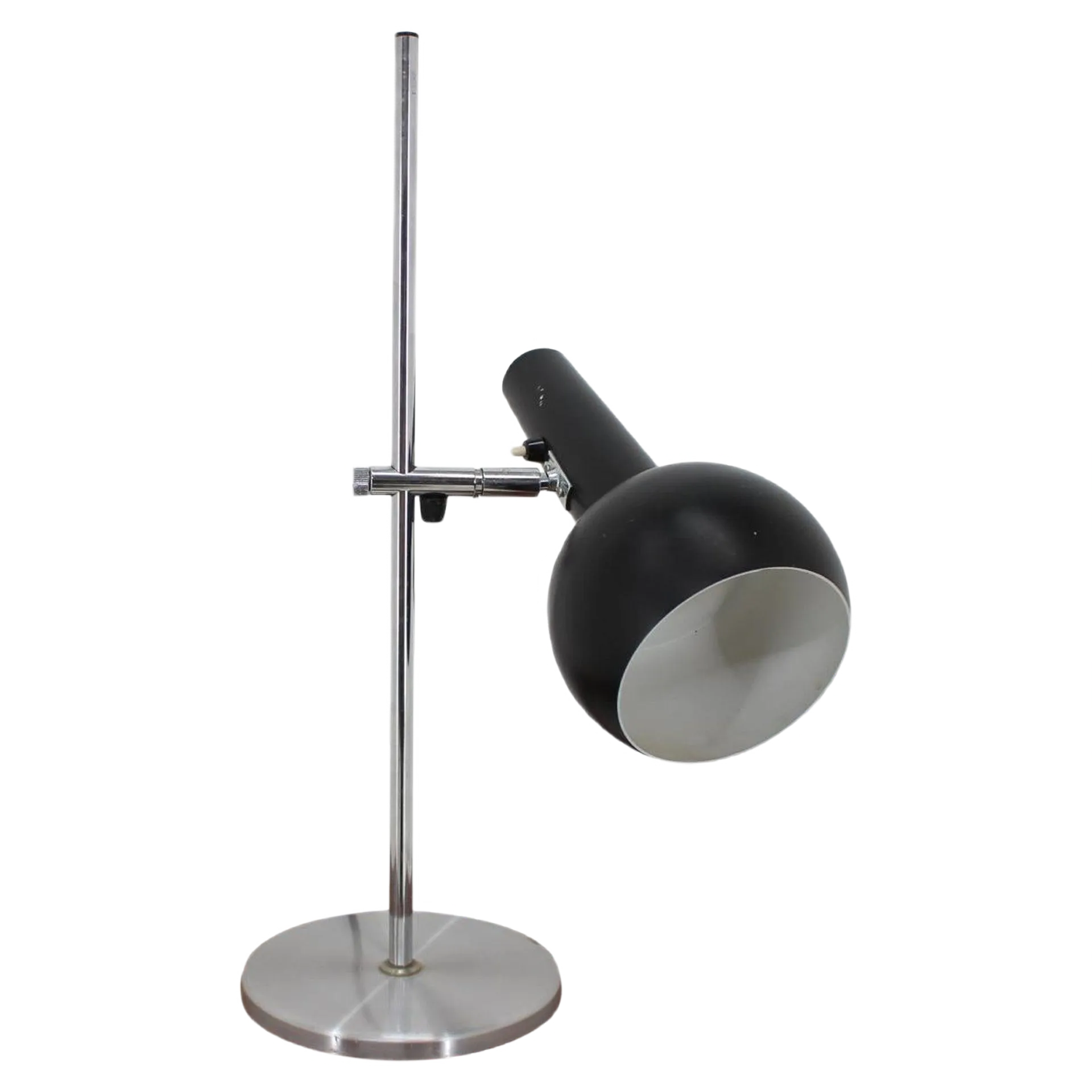 Danish Office Chrome Lamp, 1970s