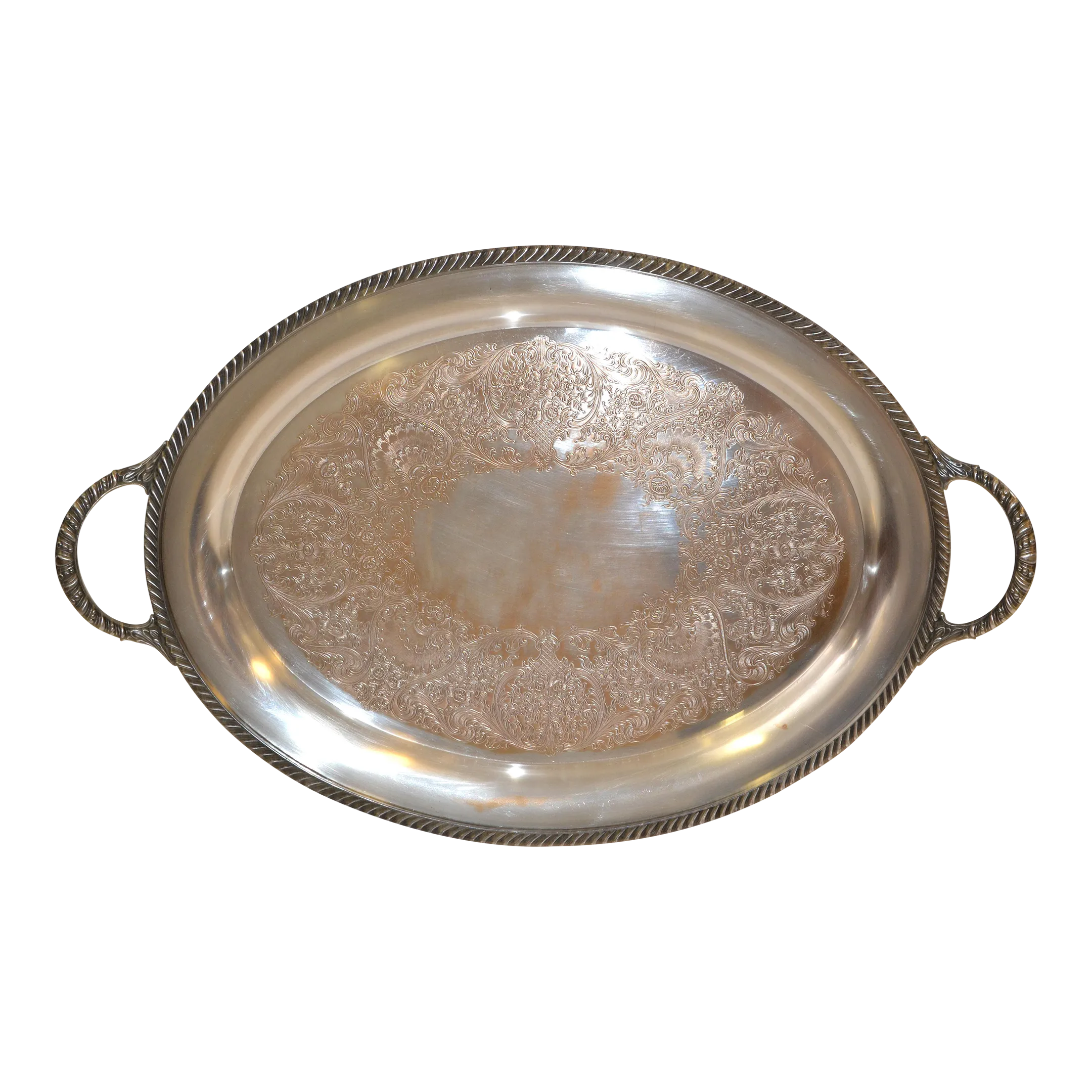 1920s W M Rogers Large Oval Silver Plate 4081 Butlers
