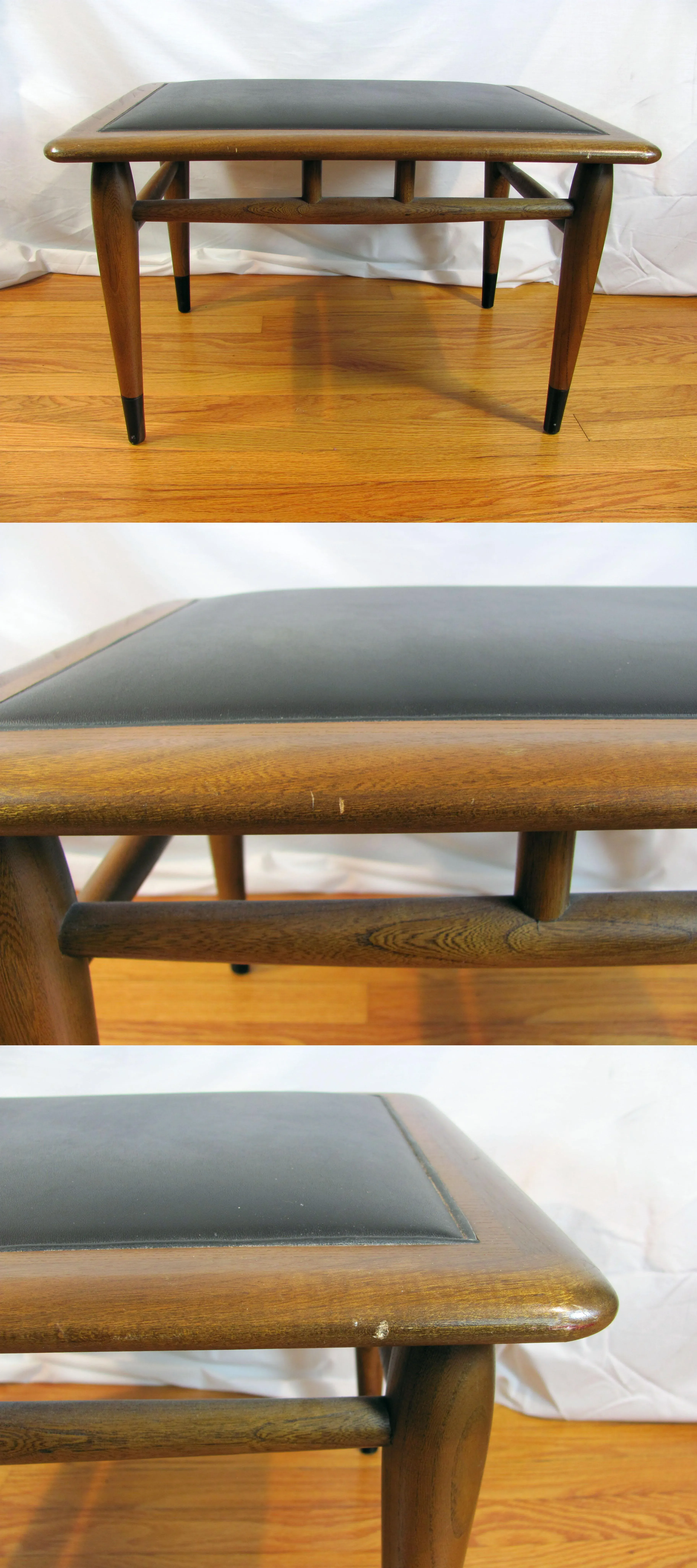 1964 Andre Bus for Lane Acclaim 900 Walnut Foot Stools Ottoman - A Pair