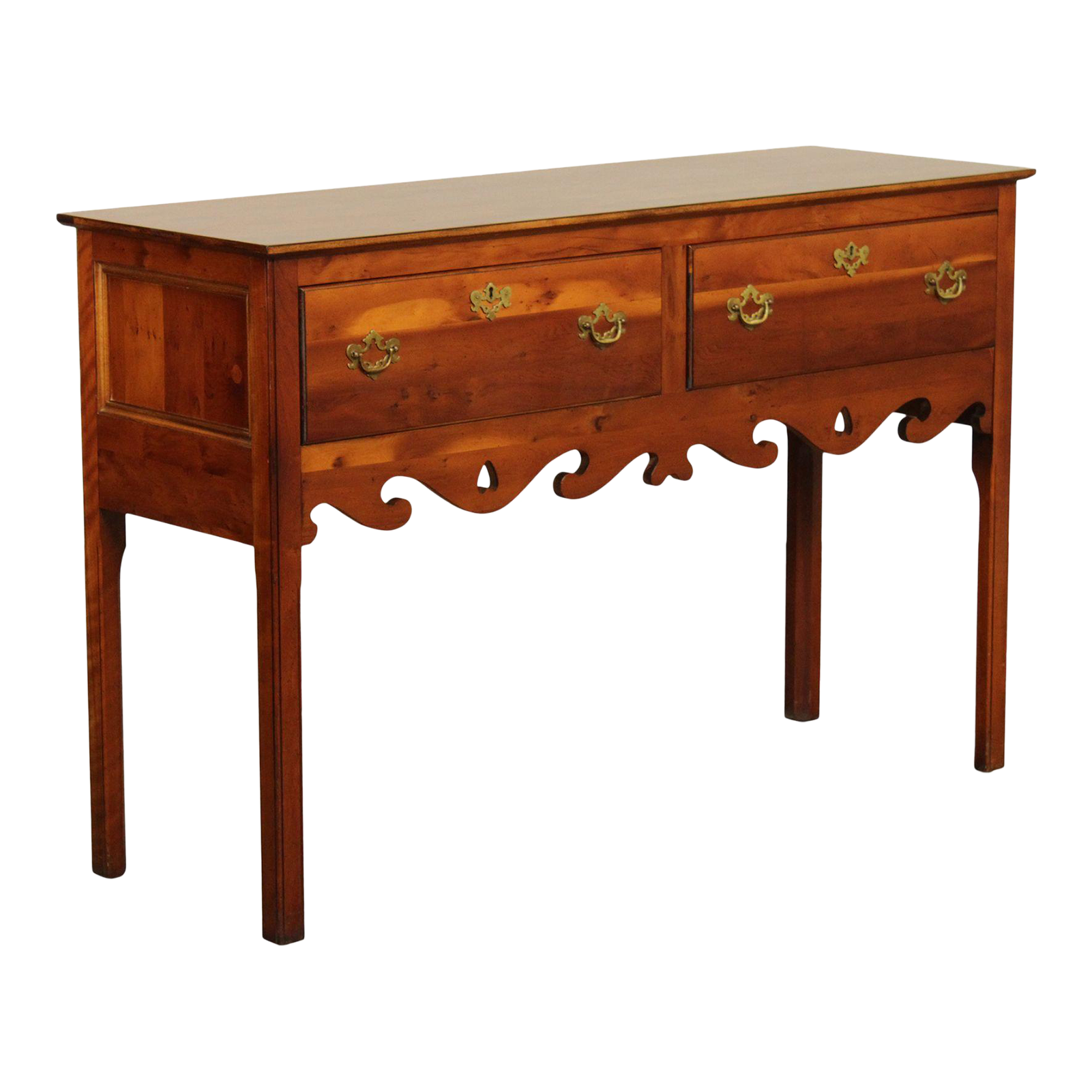 Wright Table Company III Style Yew Wood TwoDrawer Sideboard