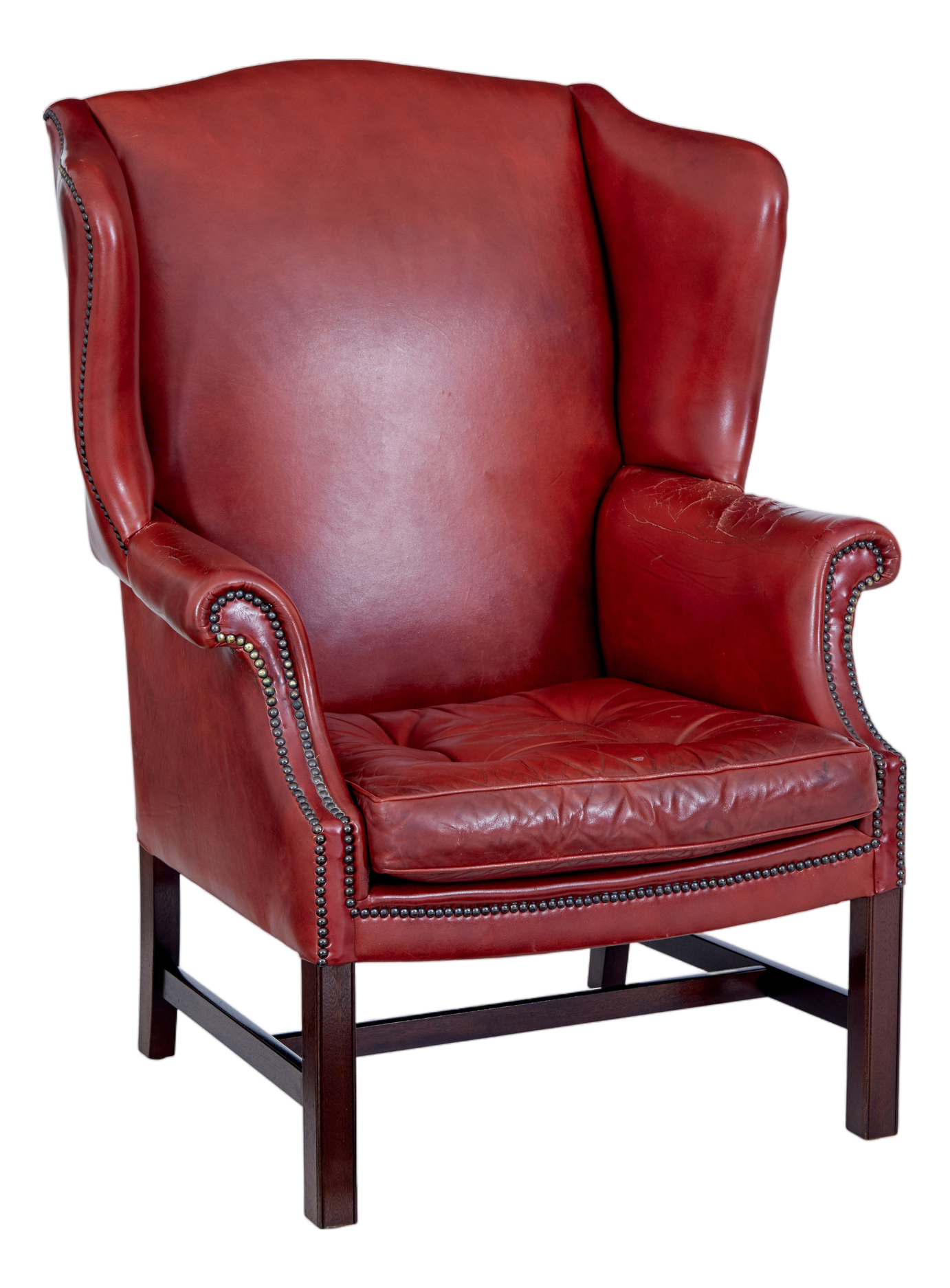Vintage Wingback Chair in Leather, 1950
