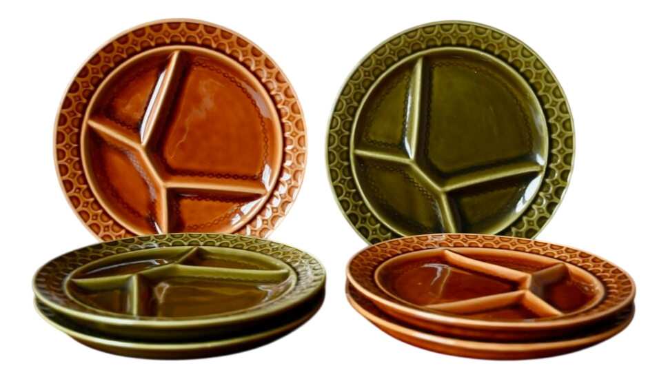 Fondue Plates from Sarreguemines, 1960s, Set of 6