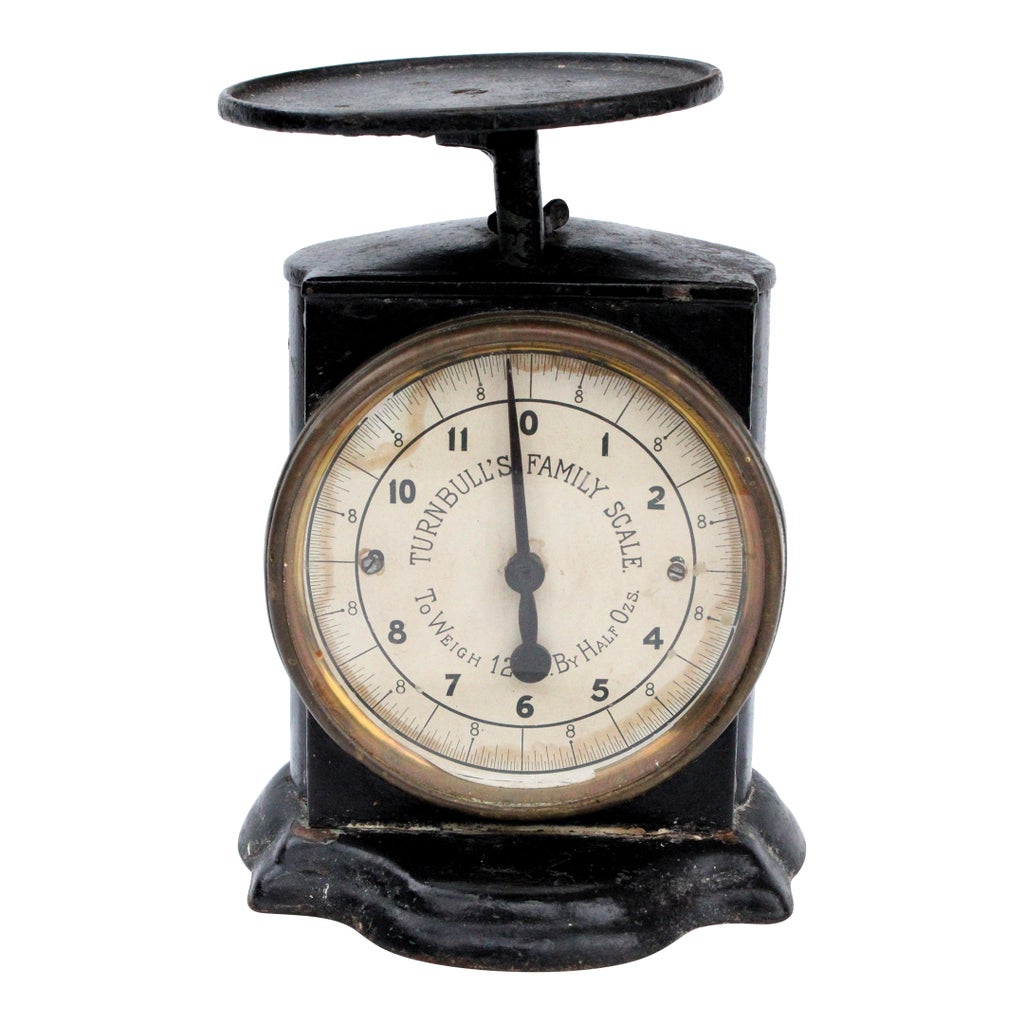1800's Mercantile Family Scale/Brass Face | Chairish