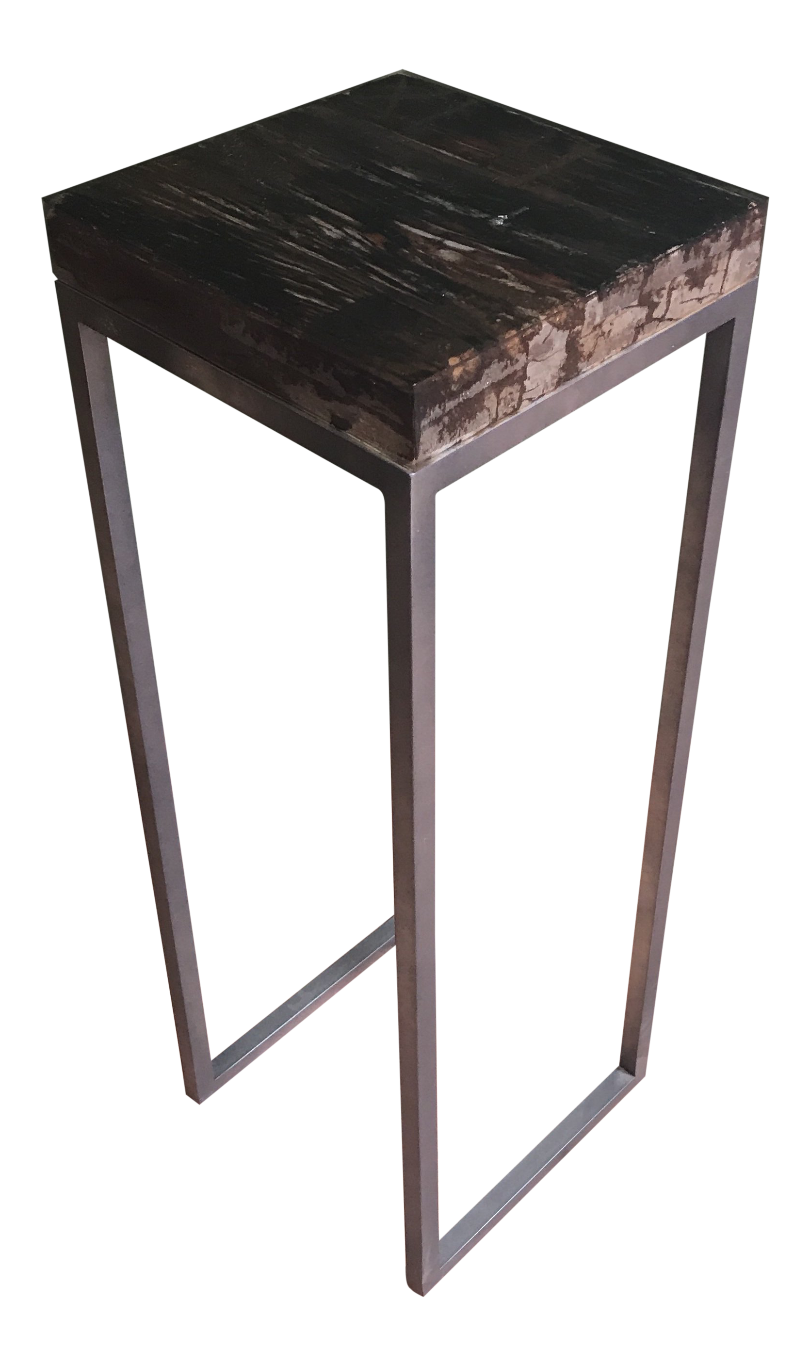 tall end table with shelves on Contemporary Noir Reclaimed Wood Side Table Chairish