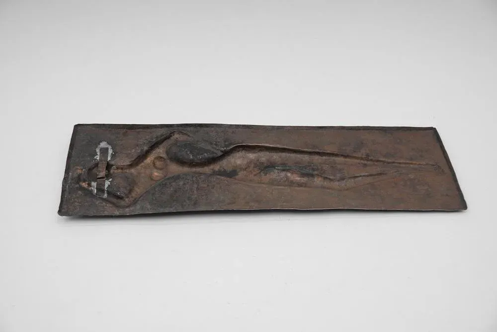 Mid-Century Modern Hand-Forged Artist Copper Wall Piece, 1950s