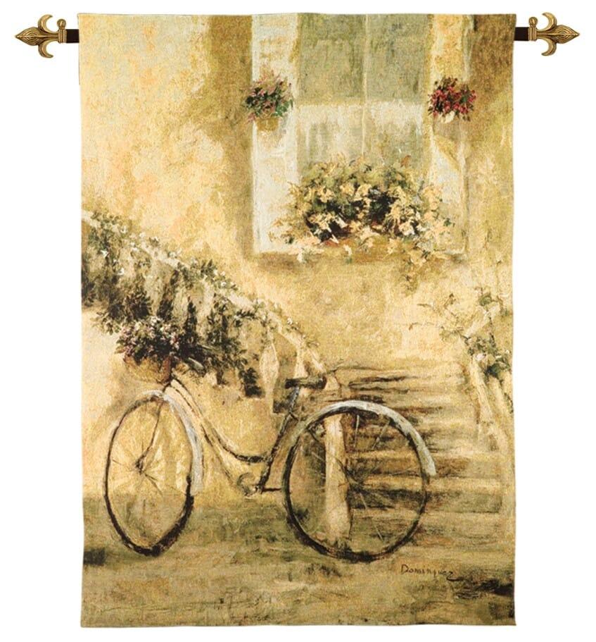 Courtyard Bicycle Loom Woven Tapestry - 133 X 95 Cm (4\'4\
