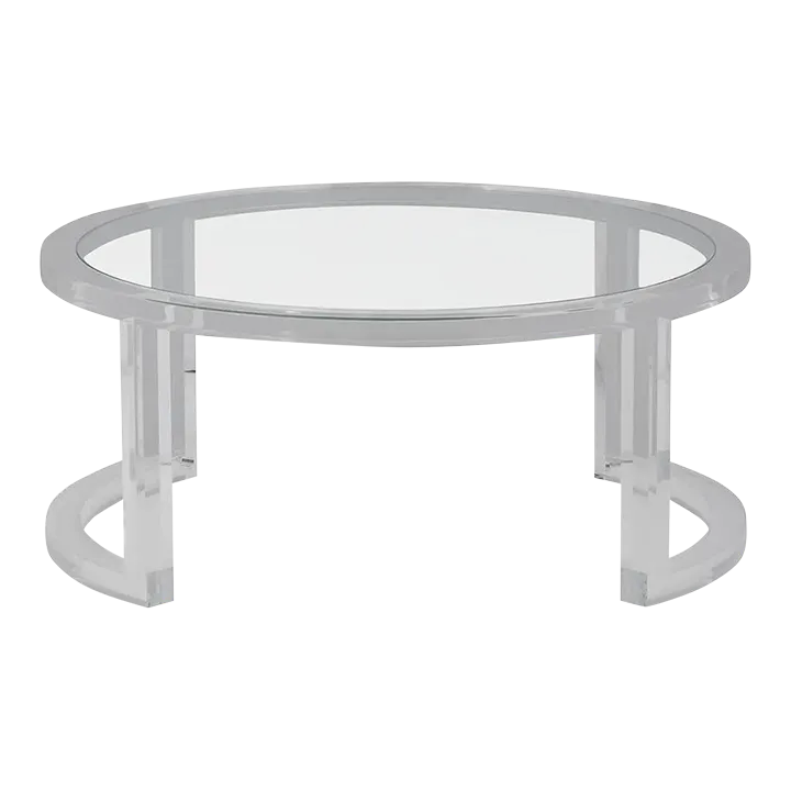 Oval Acrylic Coffee Table | Chairish