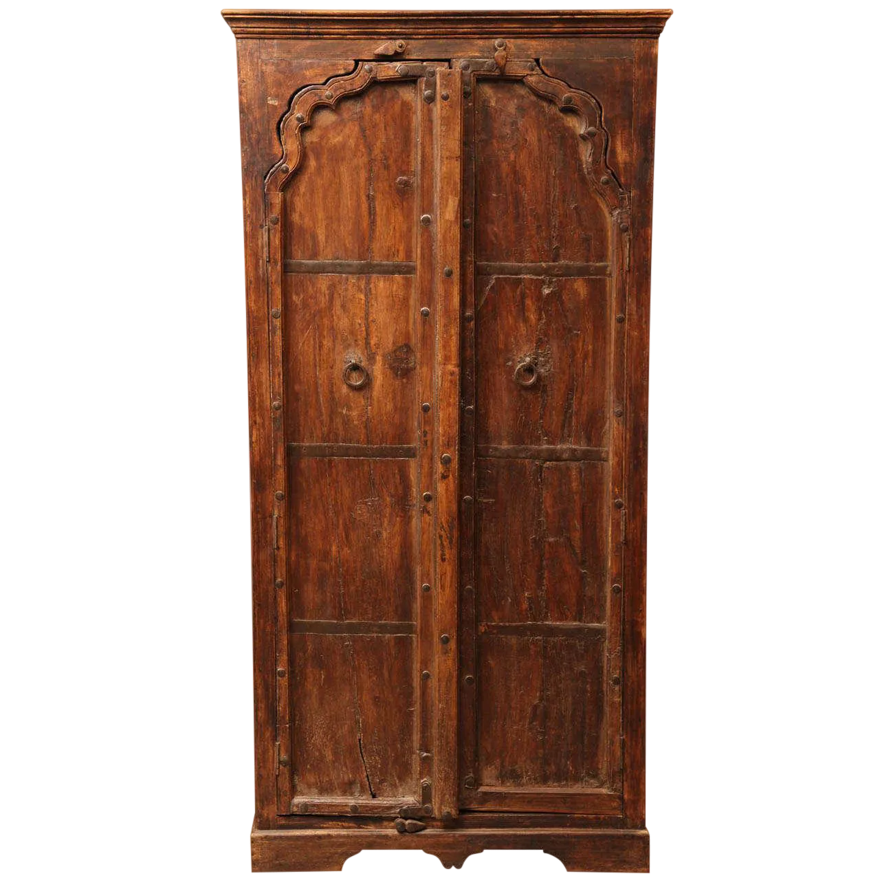 Gujarat Indian Carved Sheesham Wood With Iron Hardware, 19th