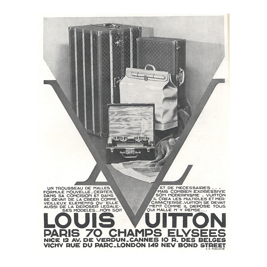 1931 French Louis Vuitton Art Deco Advertisement Print