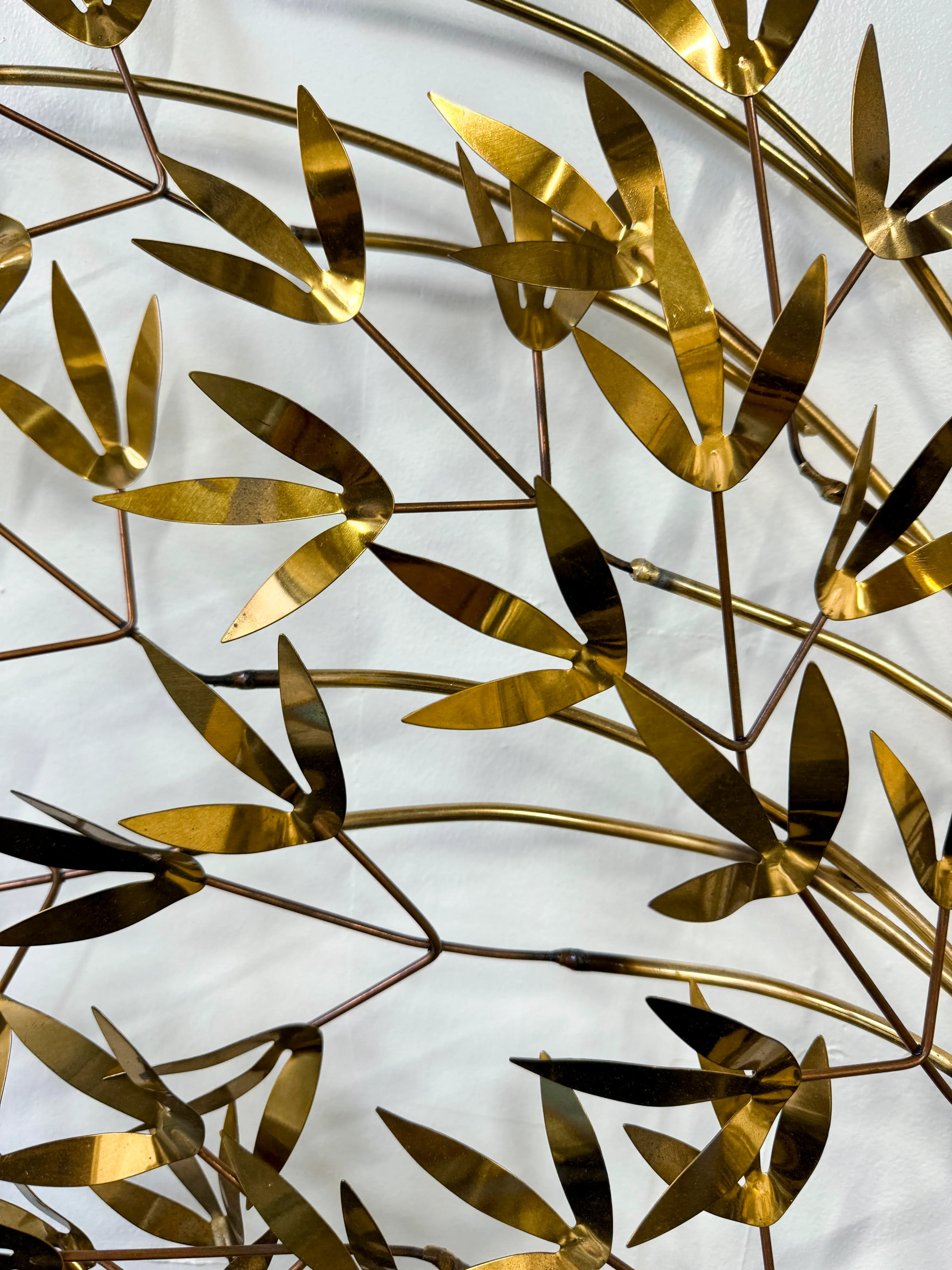 1980s Signed Curtis Jere Brass-Colored Modernist Wall