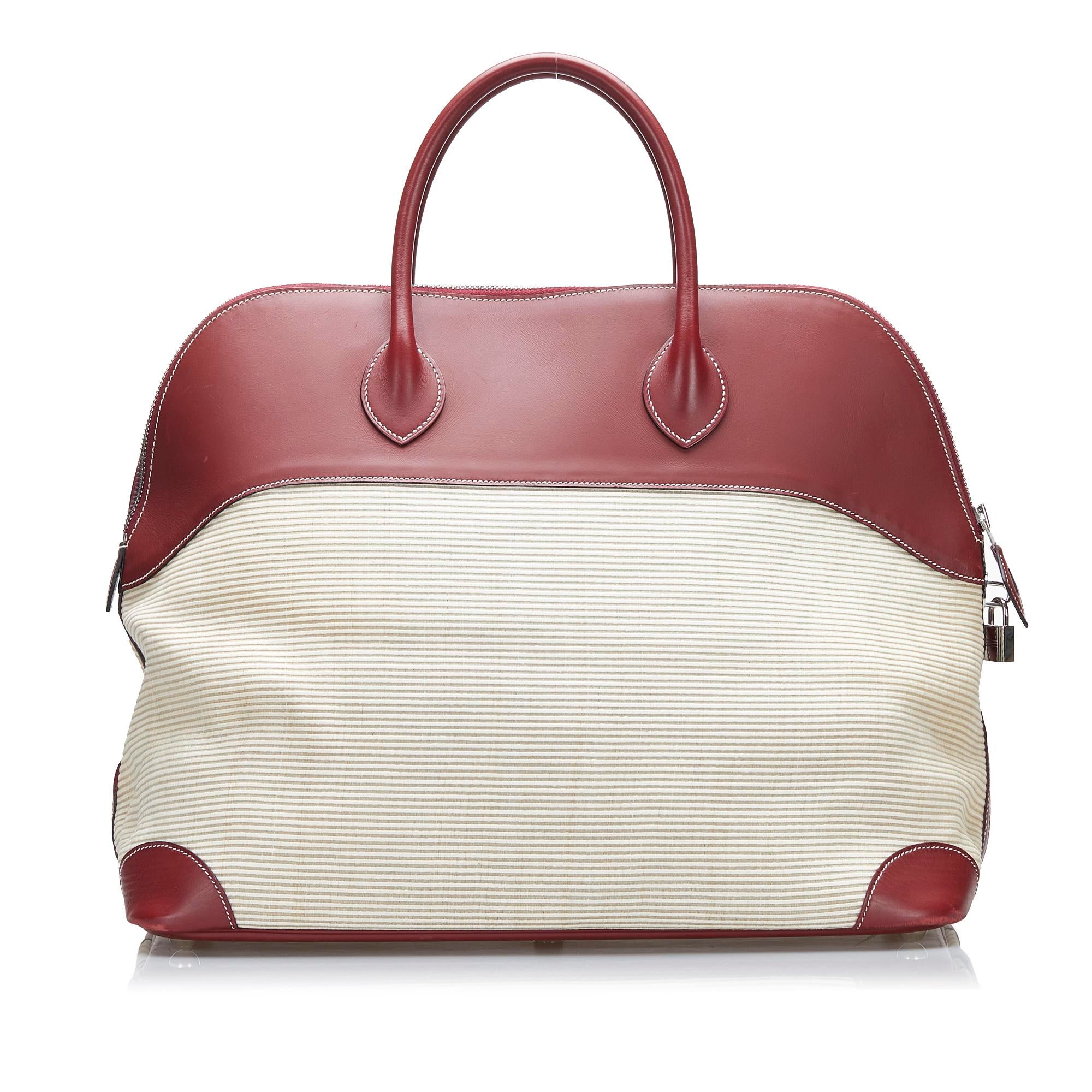 Hermes Toile Bolide 35 Travel Bag