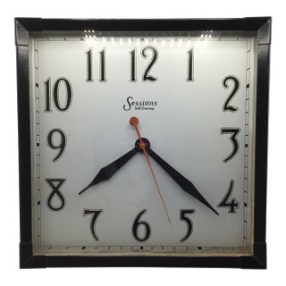ART CLOCK 1998年製 1940's Industrial Art Deco Style Sessions Wall Clock | Chairish