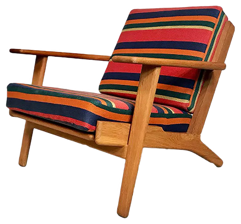 Danish GE-290 Plank Easy Chair in Oak by Hans Wegner for Getama