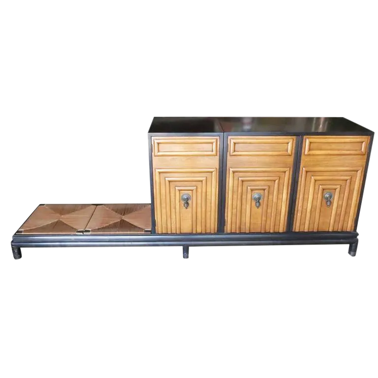 Renzo Rutili Storage with Bench for Johnson Furniture Chairish