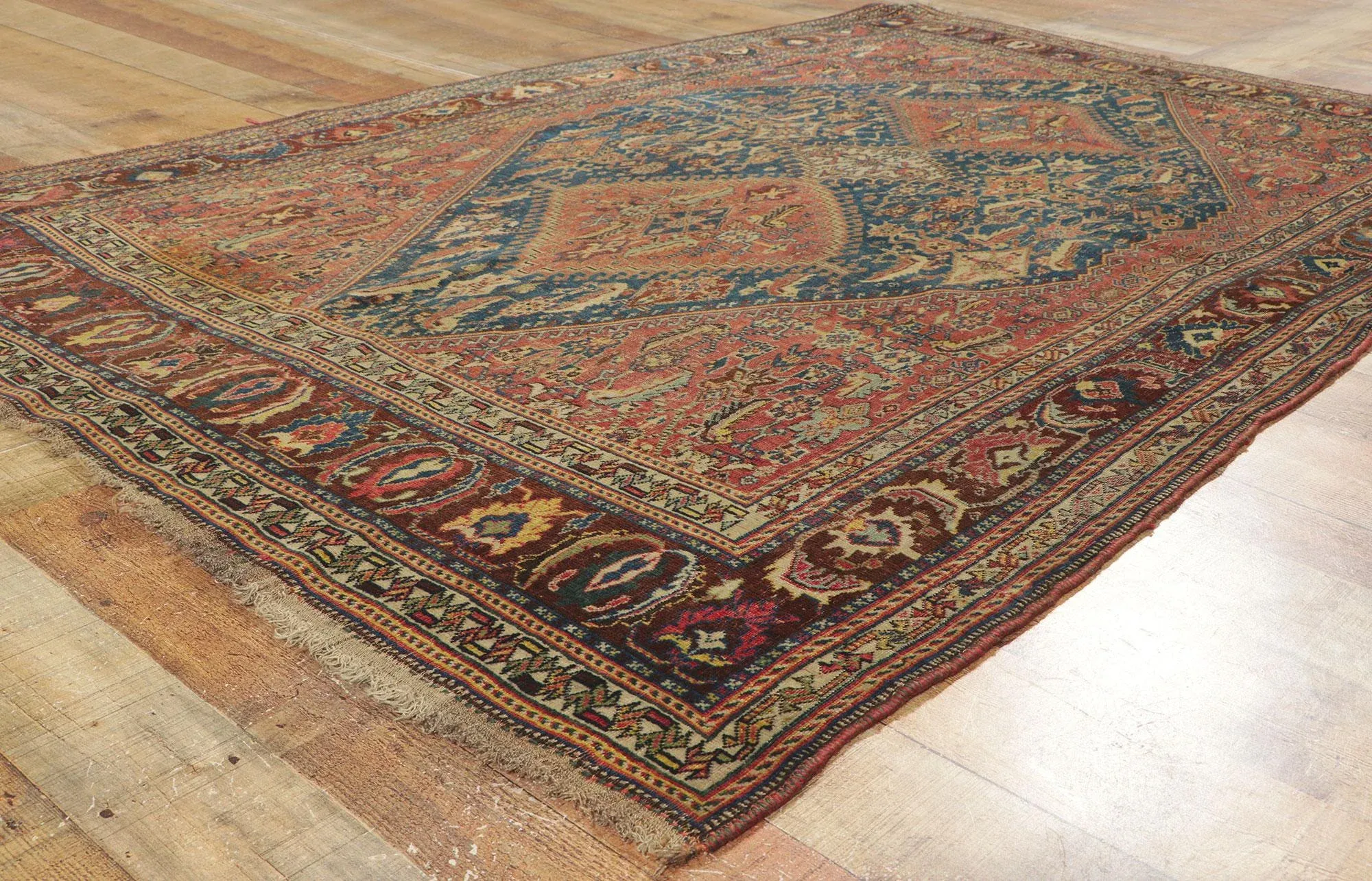 Antique Persian Qashqai Rug | Chairish