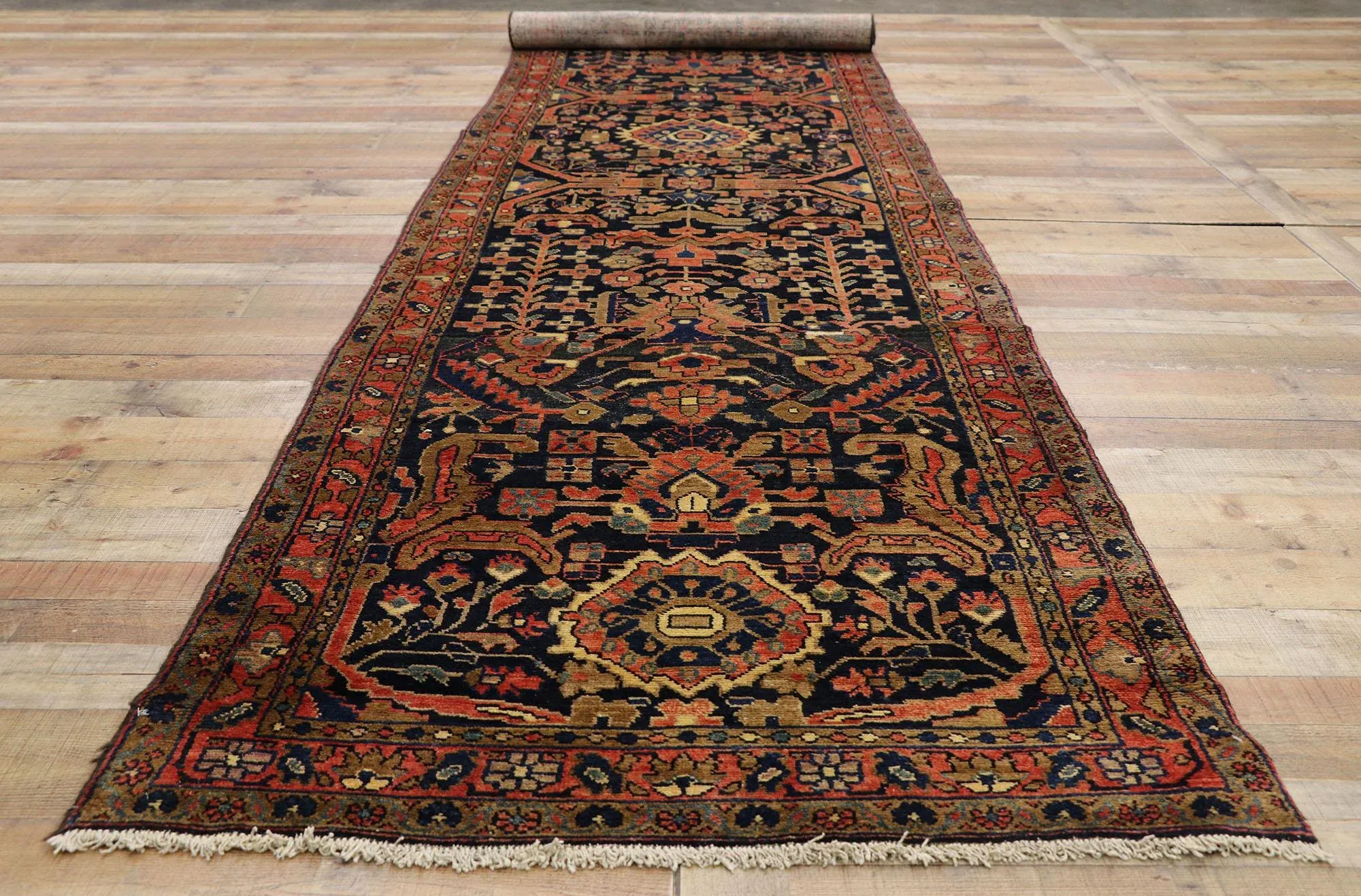 Vintage Nahavand Hamadan Persian Runner - 03\'08 X 16\'01