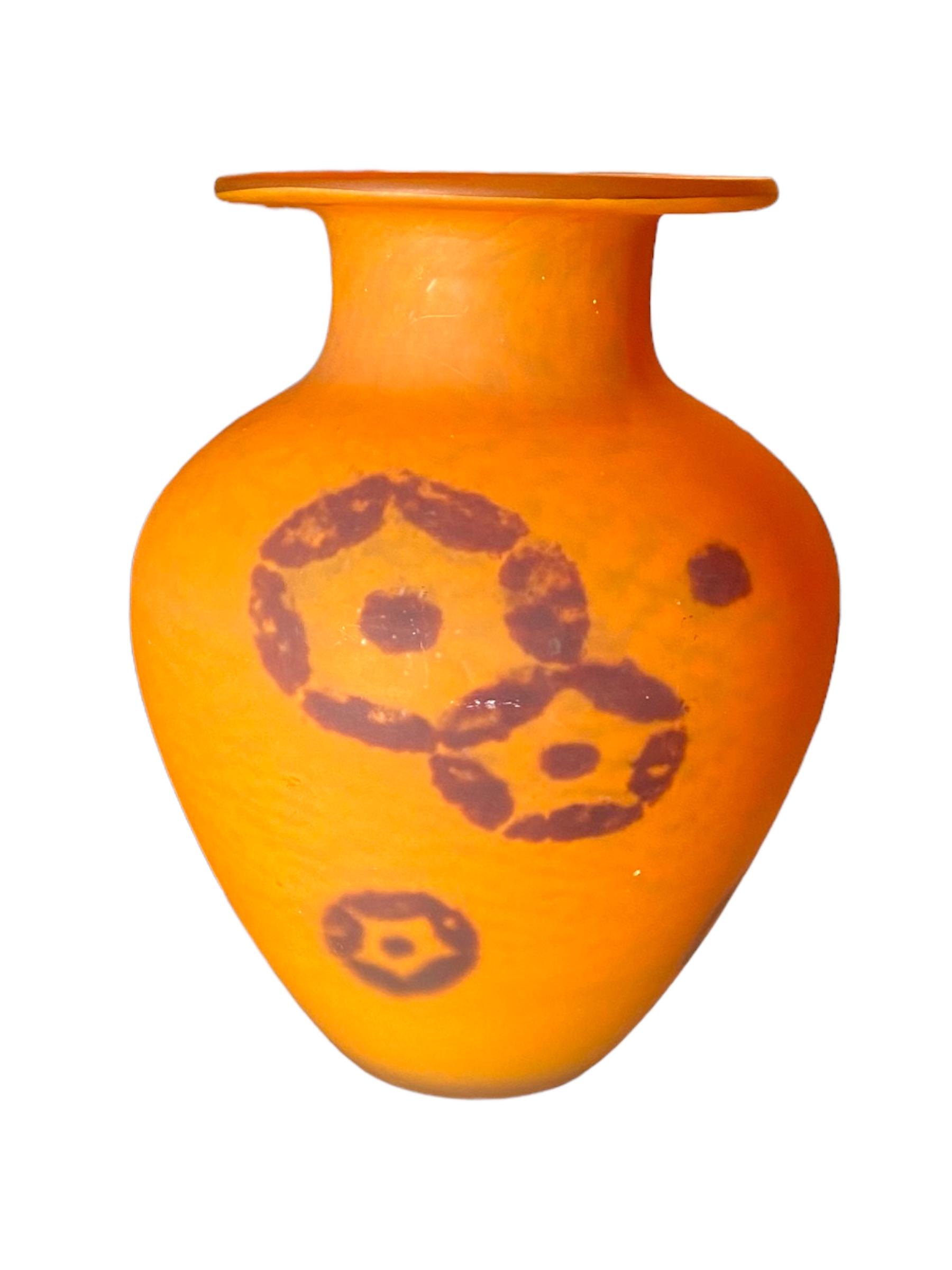 Maison Daum Nancy Art Deco Vase Pâte De Verre Lorraine France