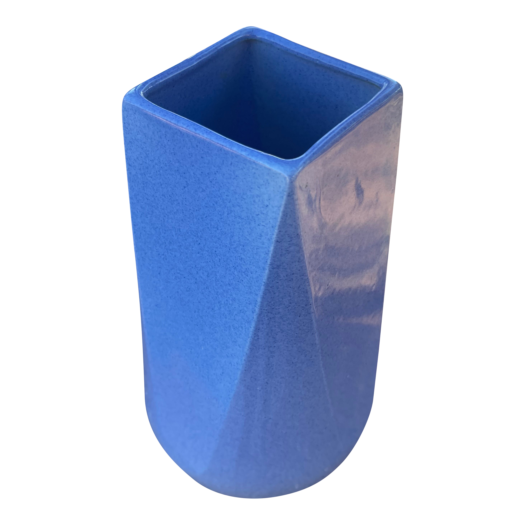 Vintage Alamo Pottery Glossy Blue Vase, Texas Mid Century 719 Vase - Rare