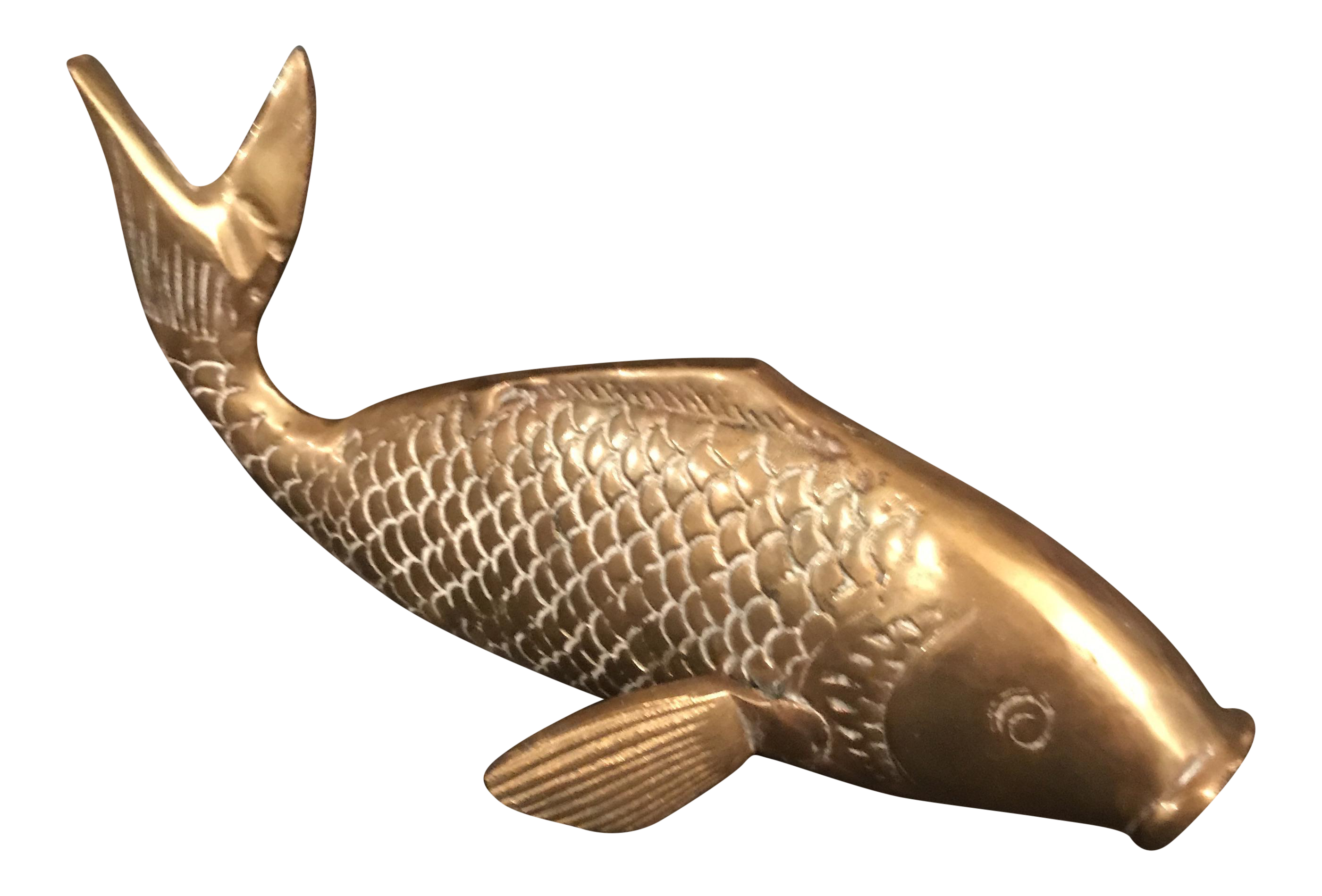 Vintage Heavy Brass Koi Fish Figurine Chairish
