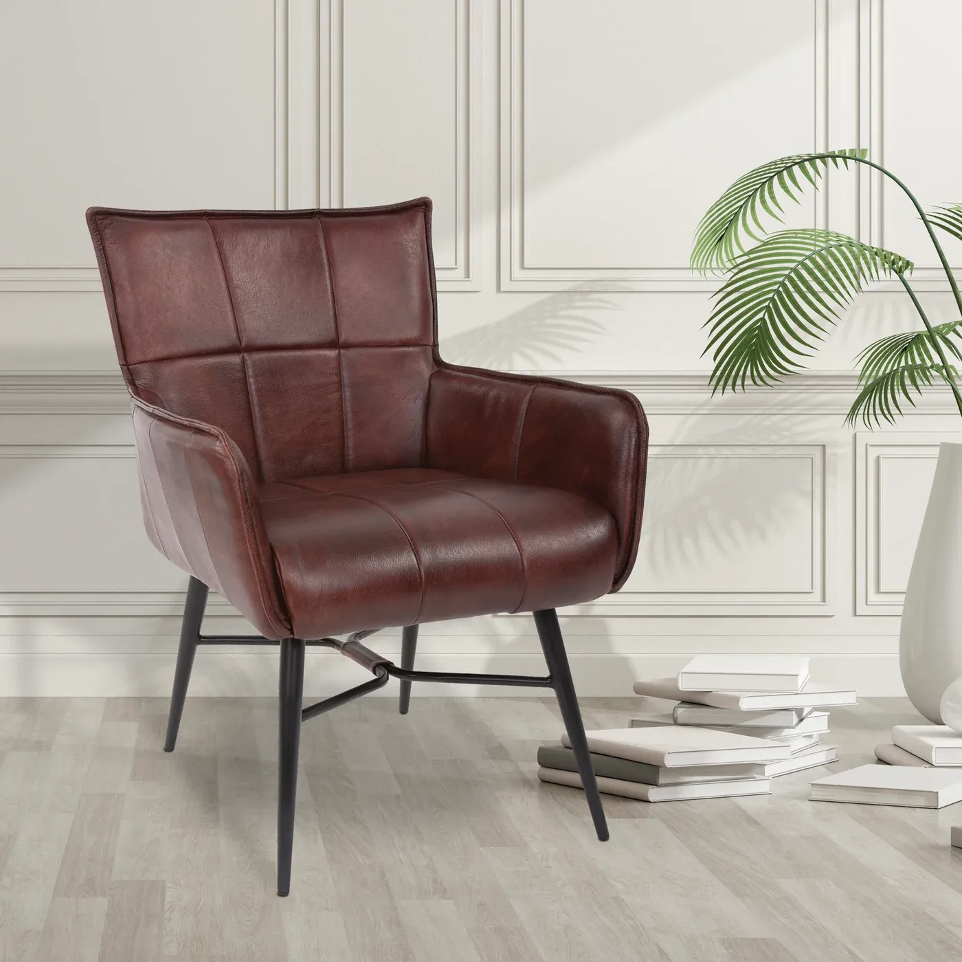 Lucca faux 2024 leather dining chairs