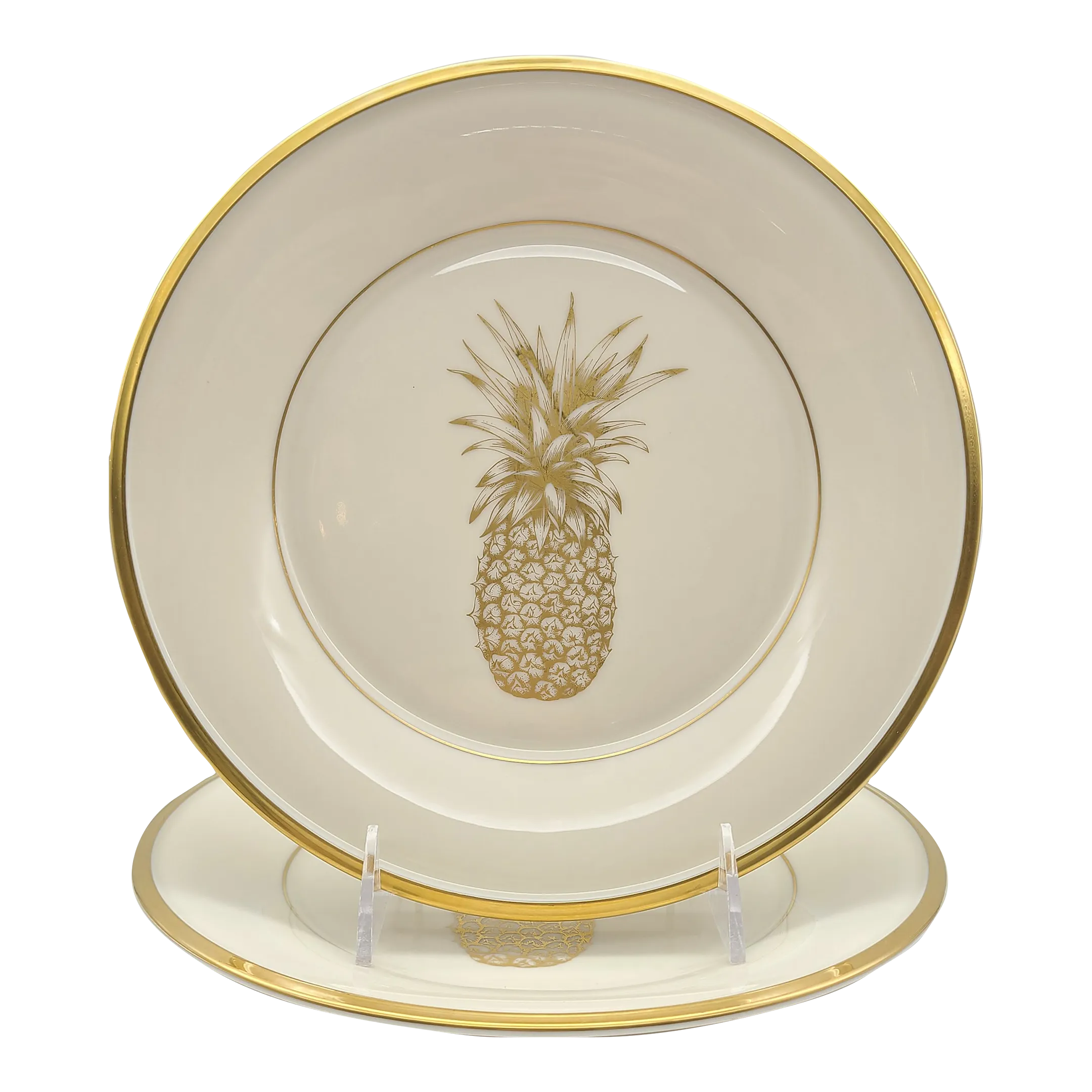 Vintage Lenox Eternal Pineapple Plantation-Style Accent Plates- a