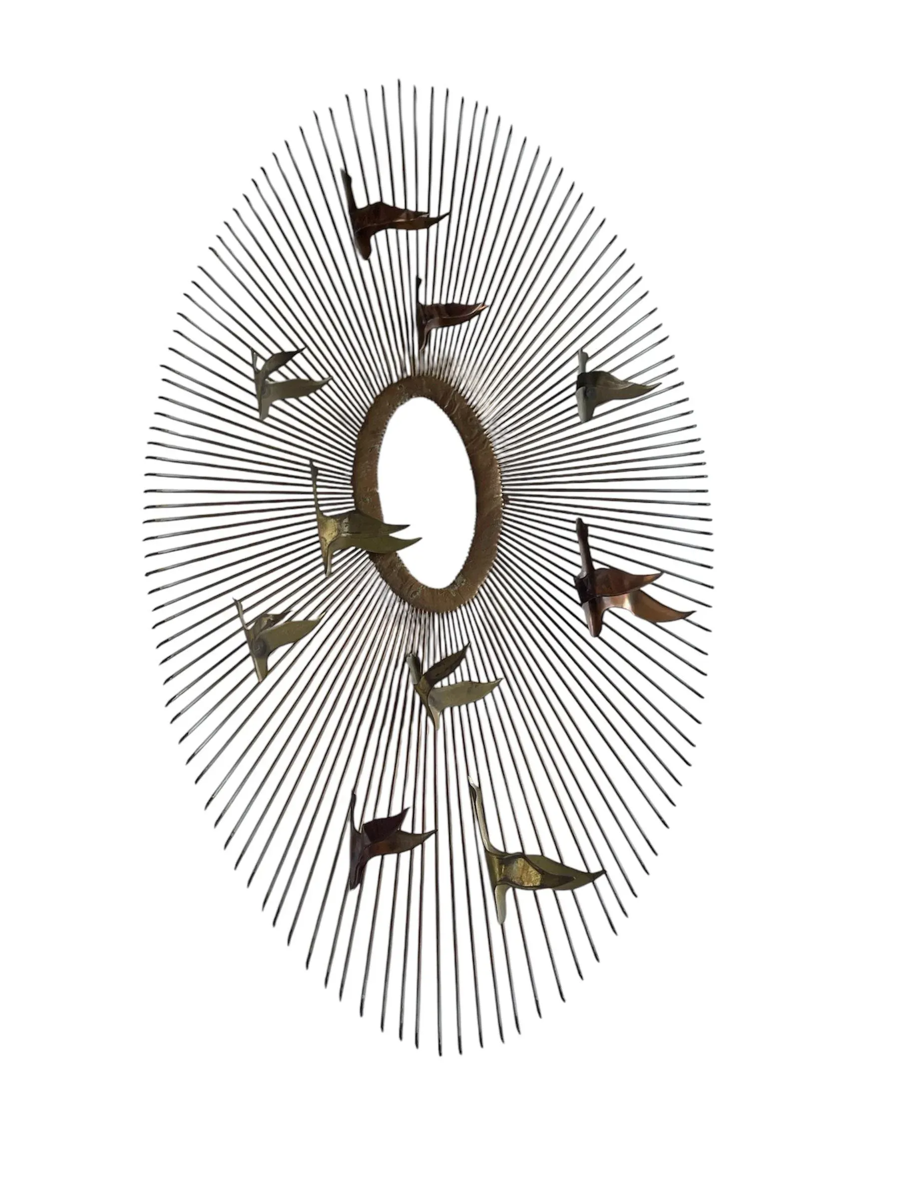 1960s Birds Over Sunburst Attributed to Curtis Jere Wall-Hanging