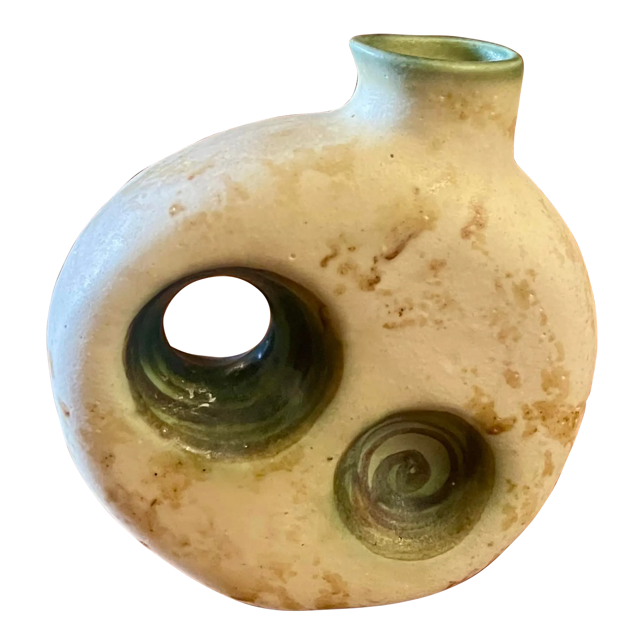 Space Age Openwork Ceramic Vase by Nikos Dazelidis, Athens, 1960s