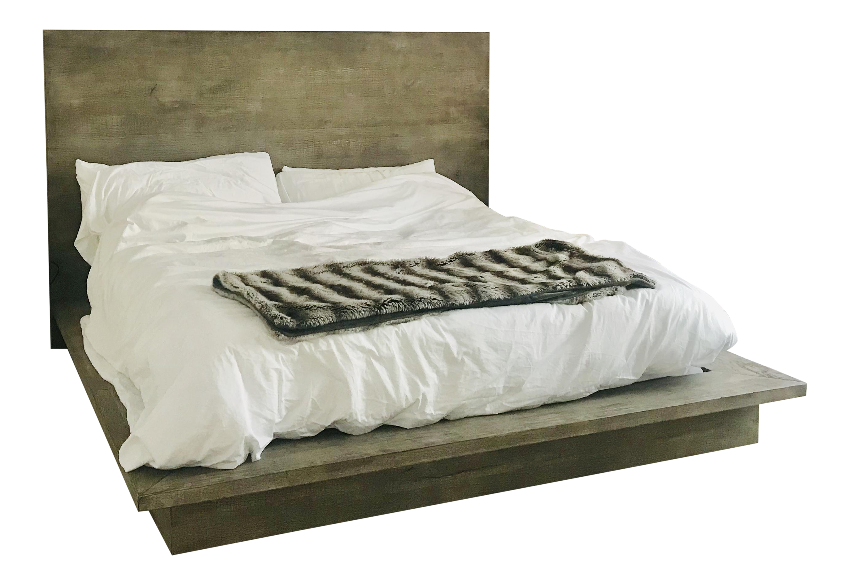 Restoration Hardware Reclaimed Russian Oak Platform Bed Chairish