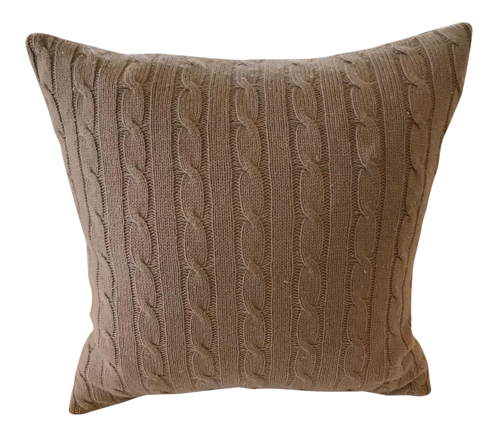 Ralph Lauren Cashmere Cable Knit Pillow Chairish