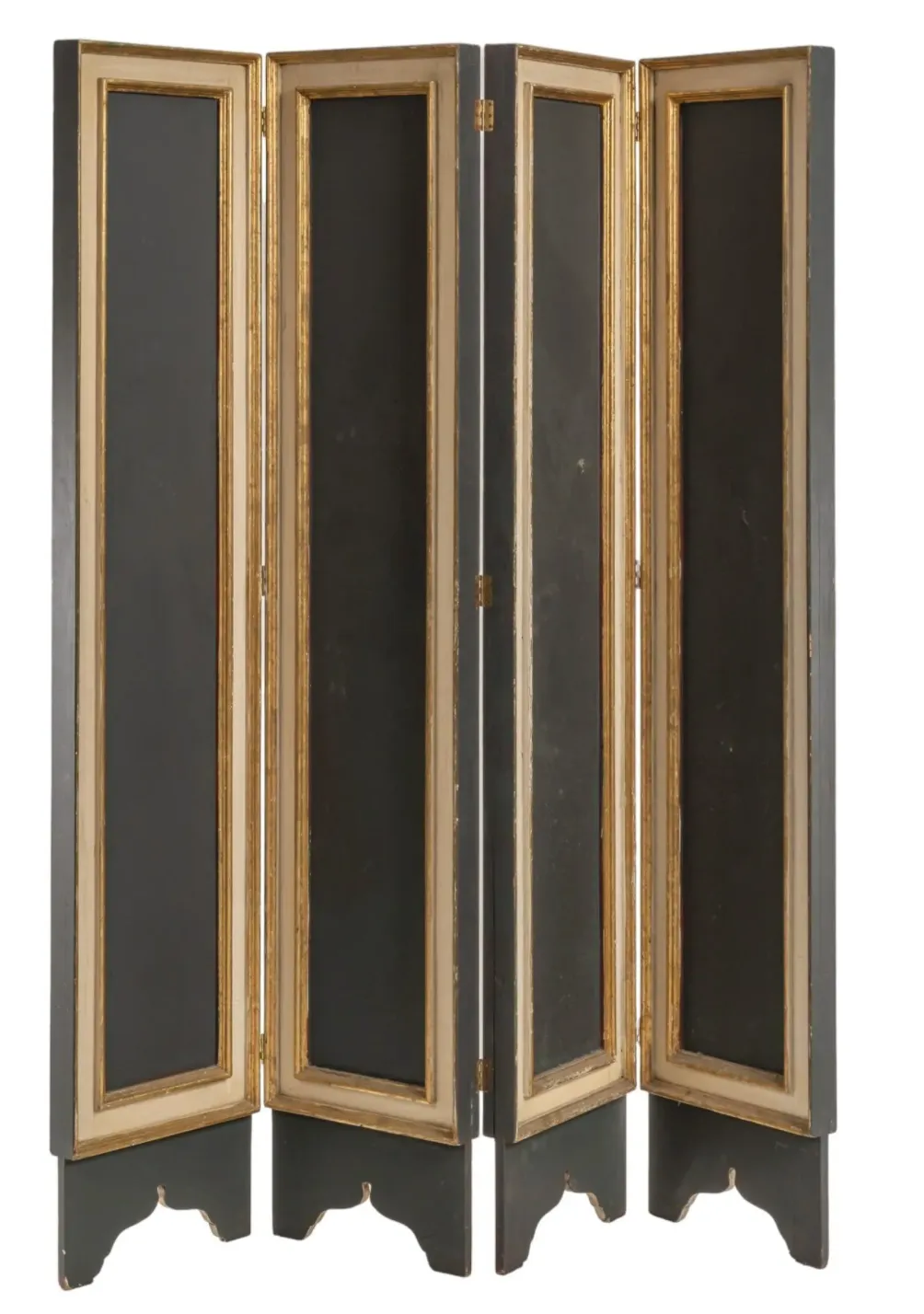 dressing screen vintage Antique French Vintage Art Nouveau Green Painted