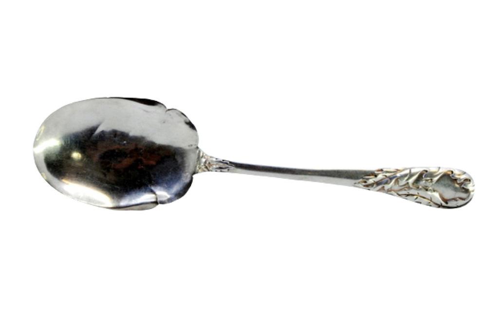 Silver Ice Cream Scoop with Reliefs on the Handle