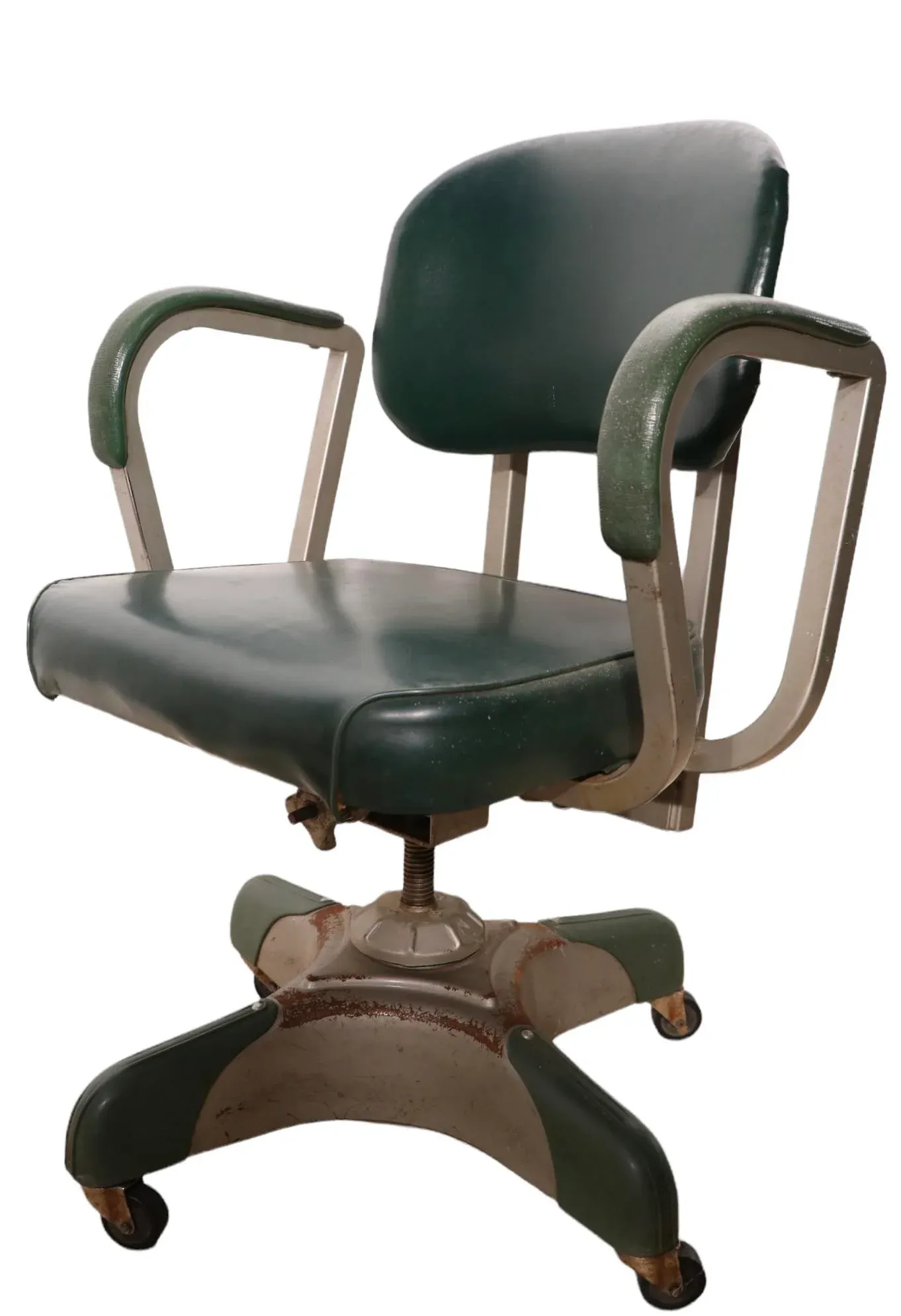 Mid Century Machine Age Industrial Swivel Tanker Office