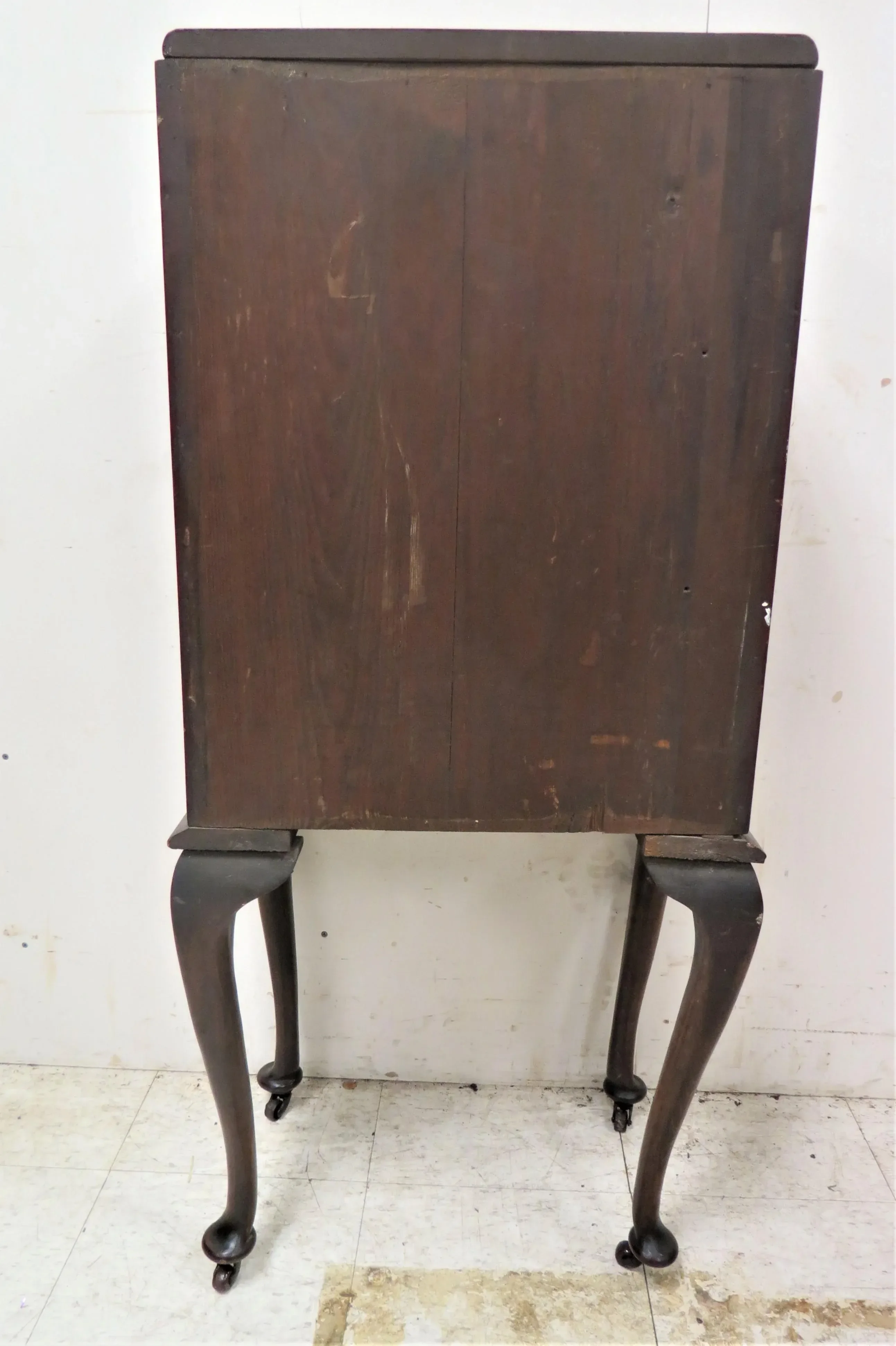 Vintage English Burled Mahogany 6 Drawer Lingerie Chest
