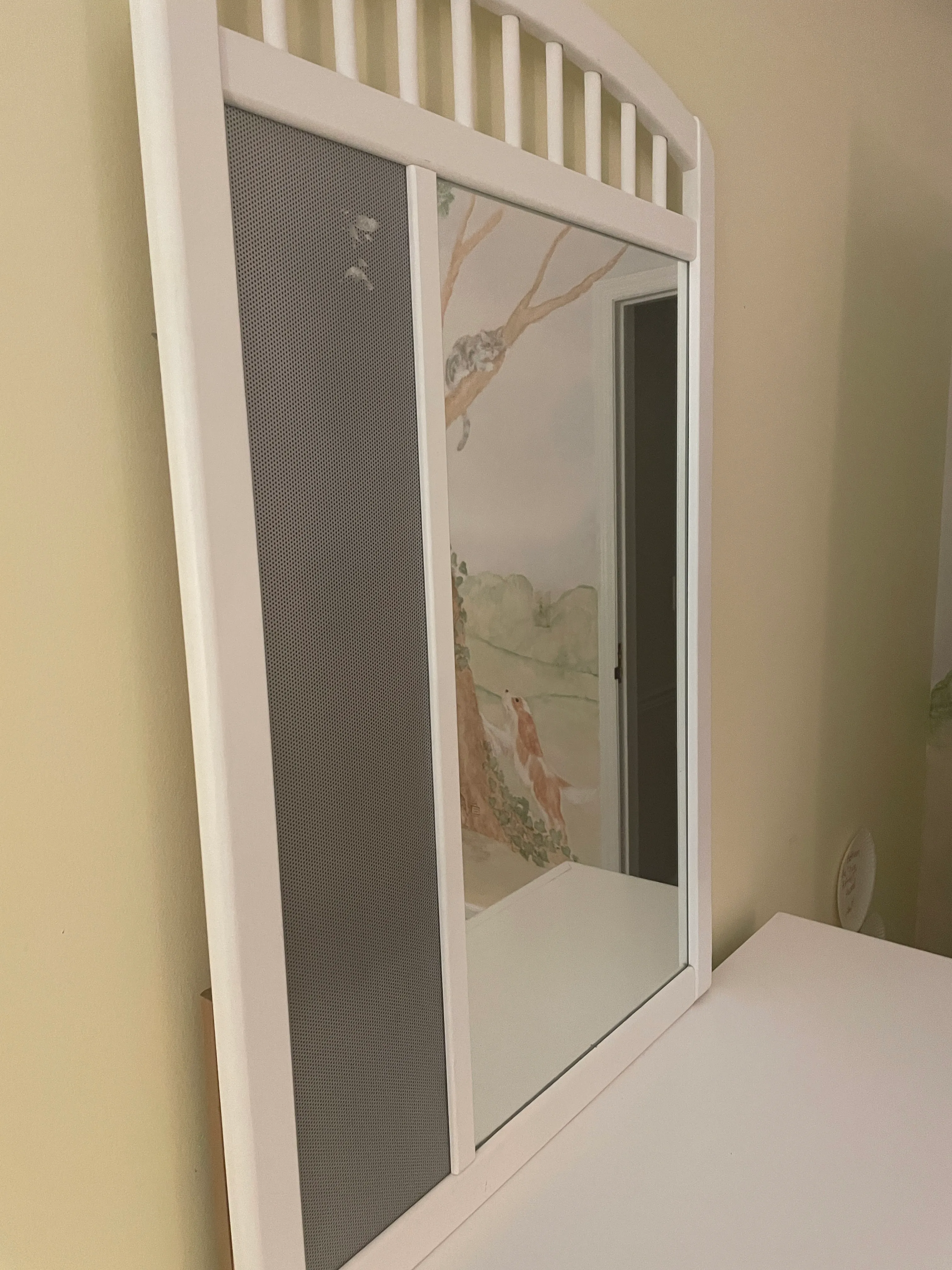 Jamie Young Roman Leather Table Lamp with Linen Shade, BlueStanley Furniture White Dresser With Mirror