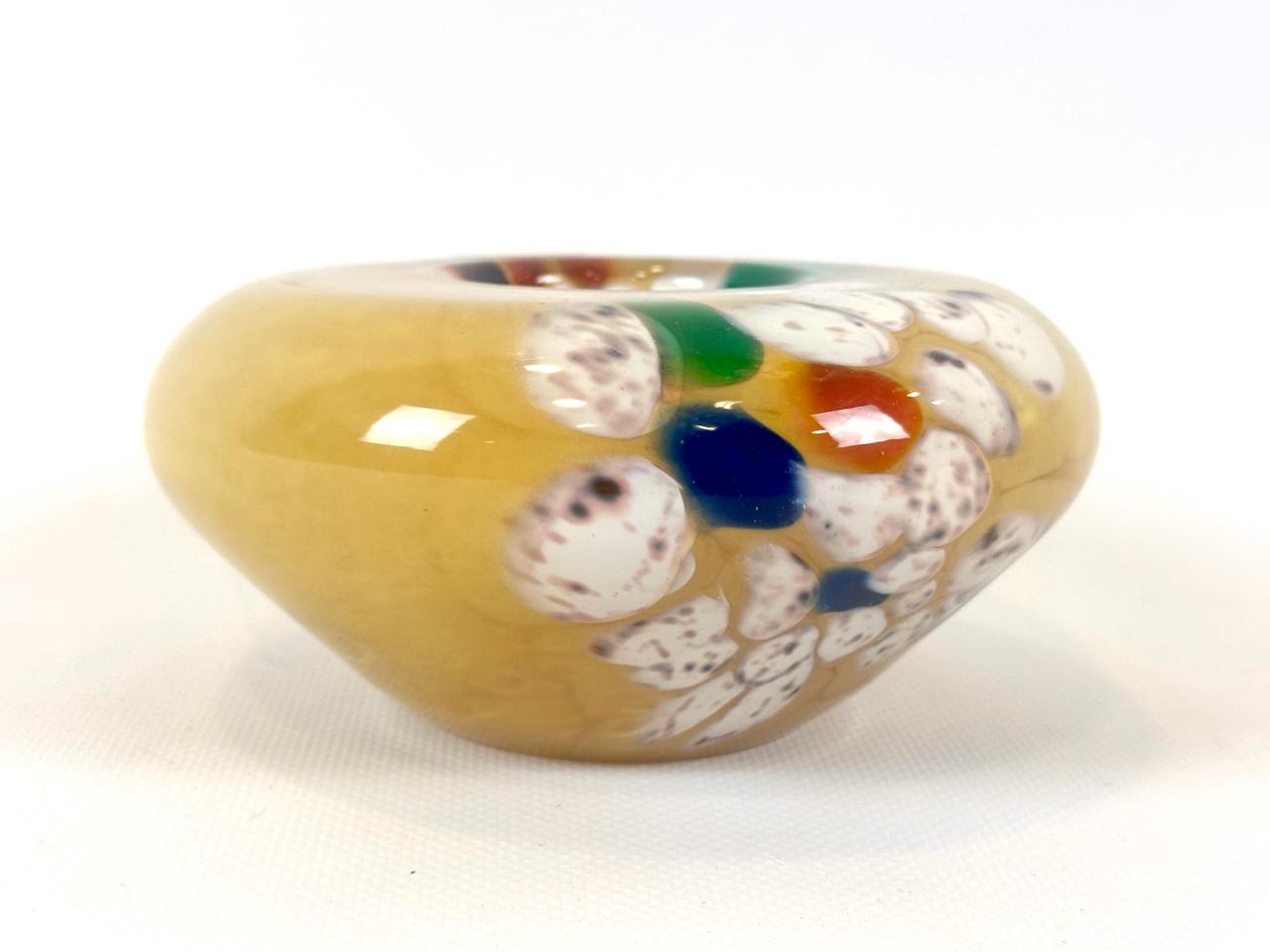 Vintage Art Glass Candleholder from Kaspar Silesia, 1960sNerf Scar