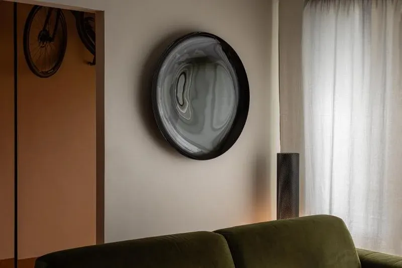Dark Ghost Wall Mirror by Oom Glass